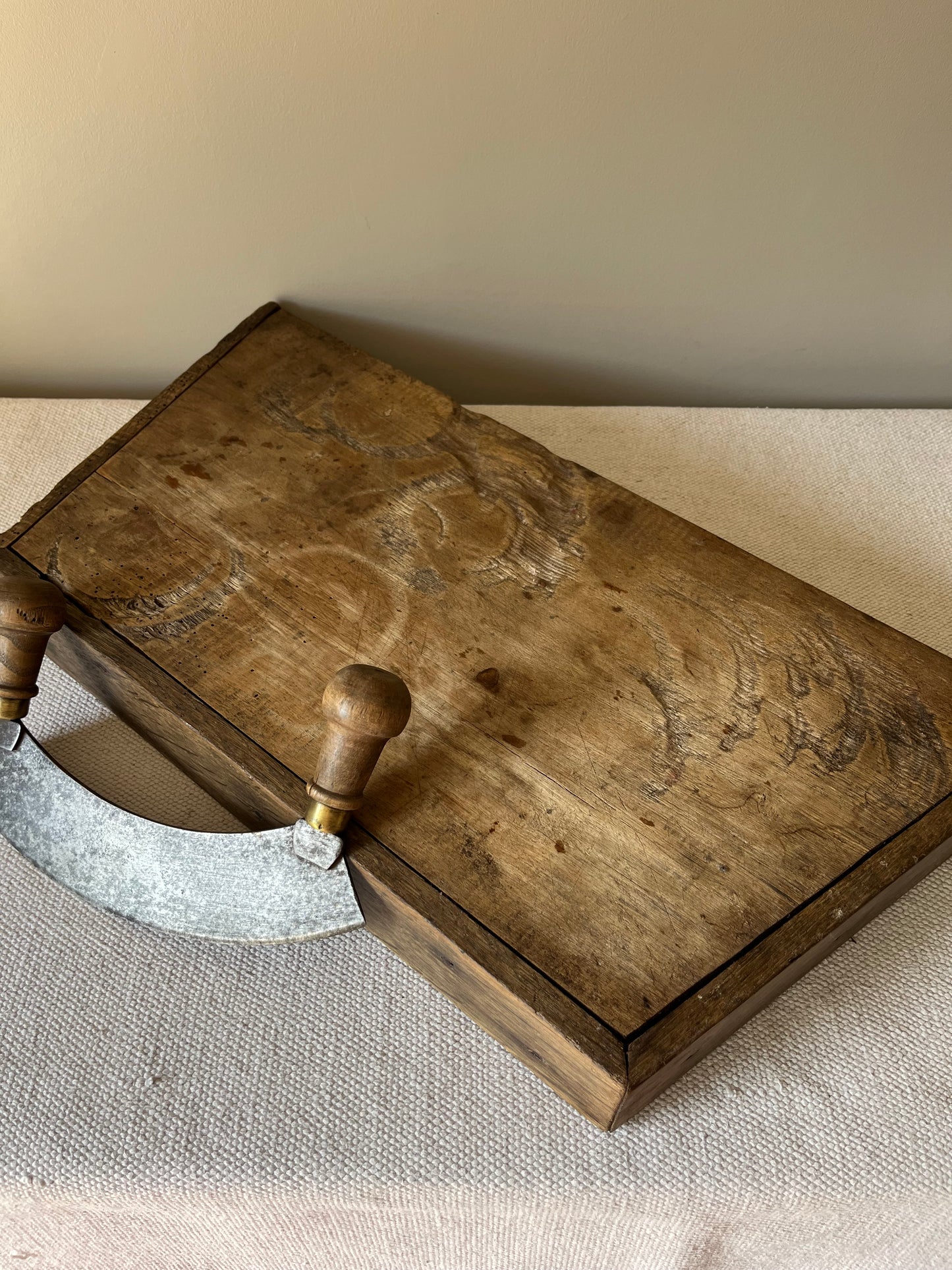 French Chopping Block and Chopper.