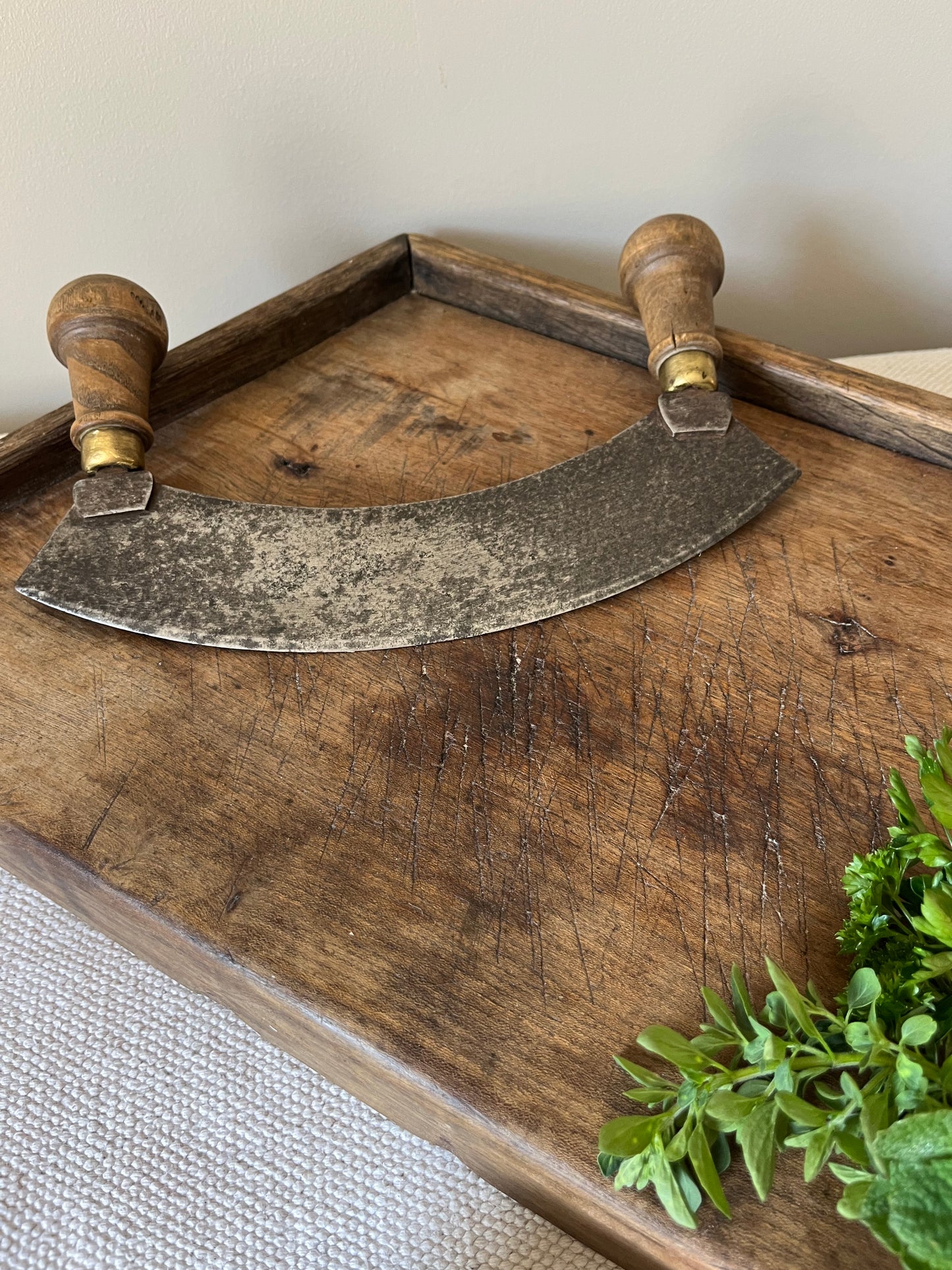 French Chopping Block and Chopper.