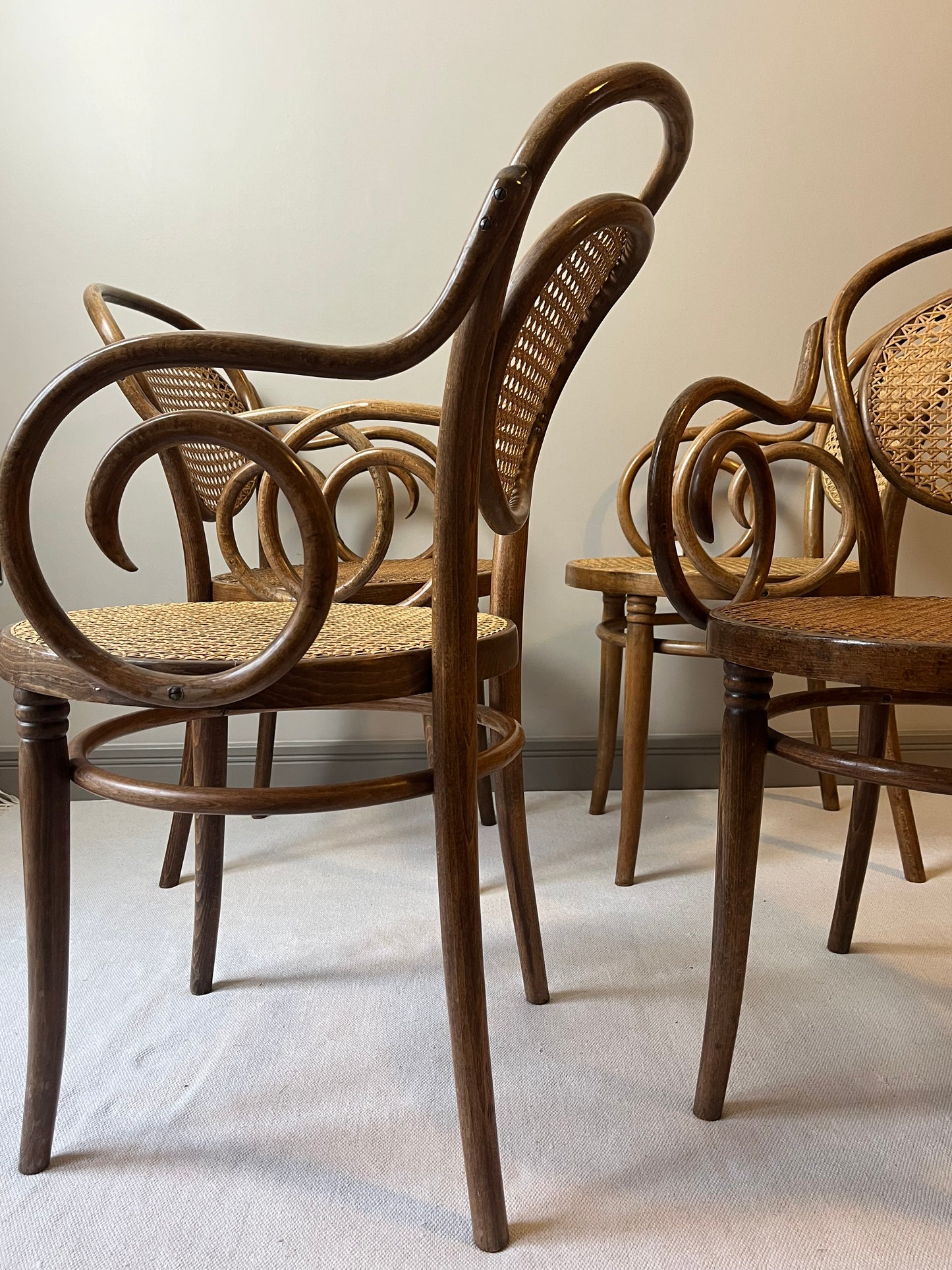 Set of Four Bentwood Armchairs.