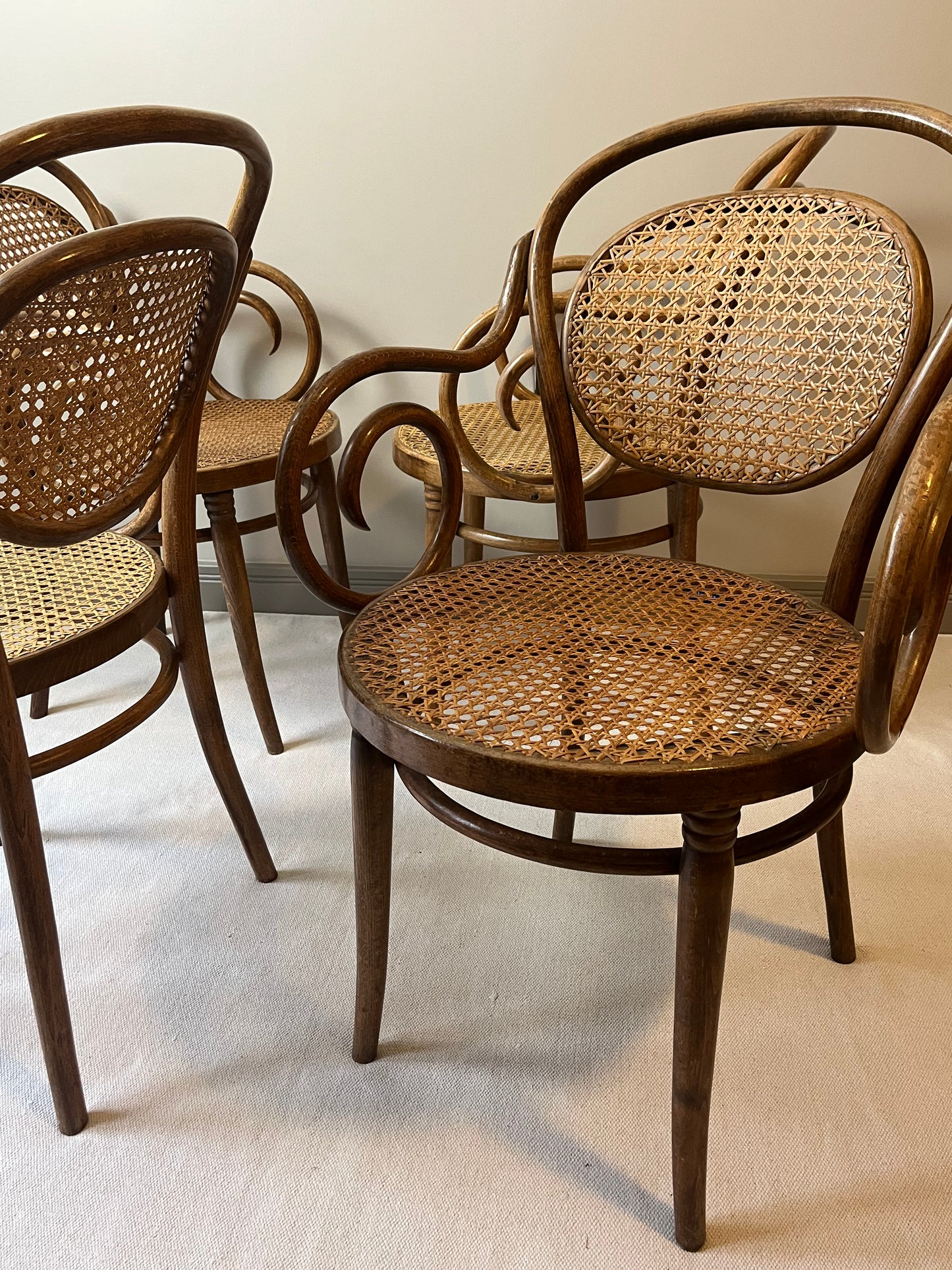 Set of Four Bentwood Armchairs.