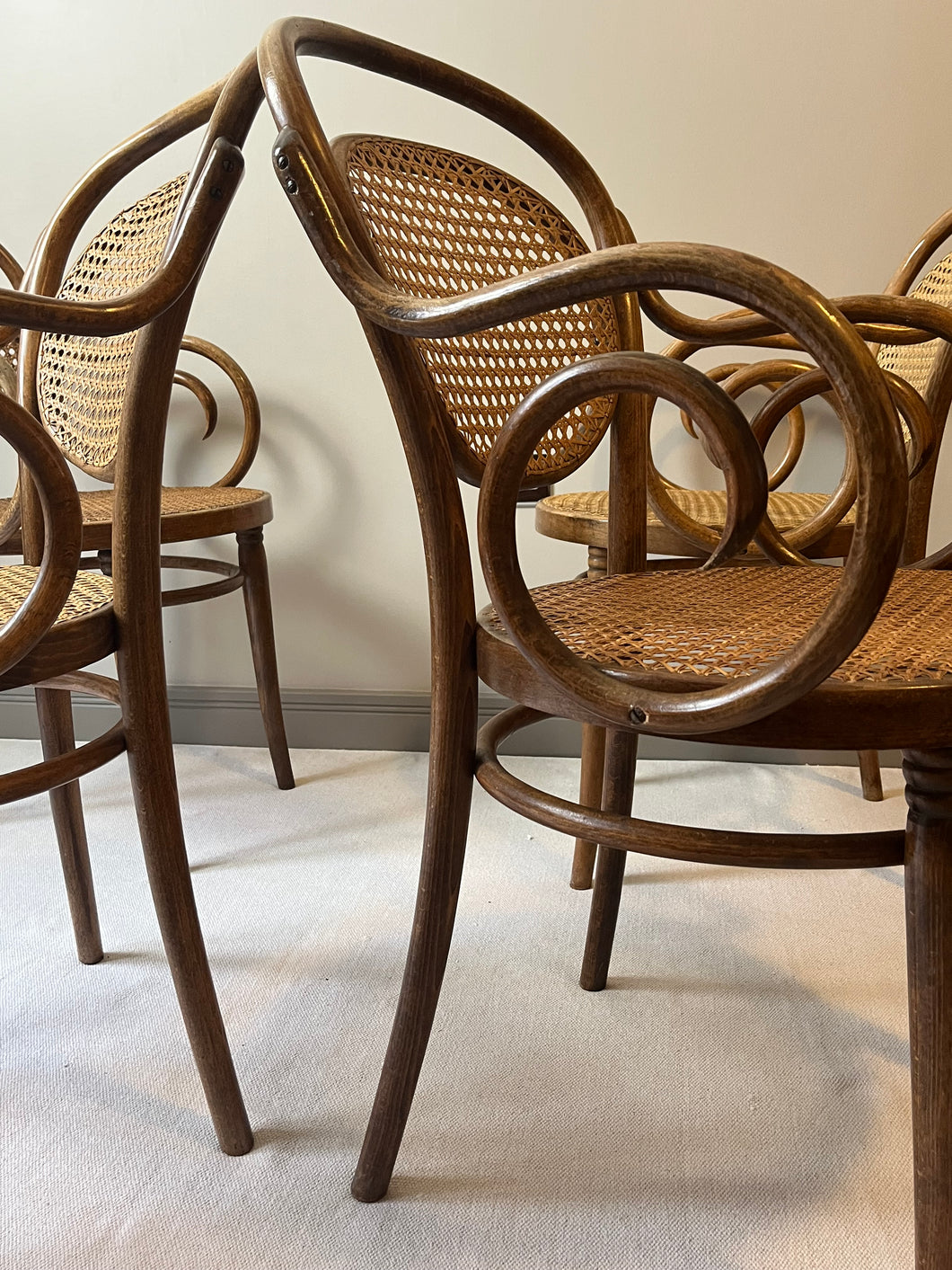 Set of Four Bentwood Armchairs.