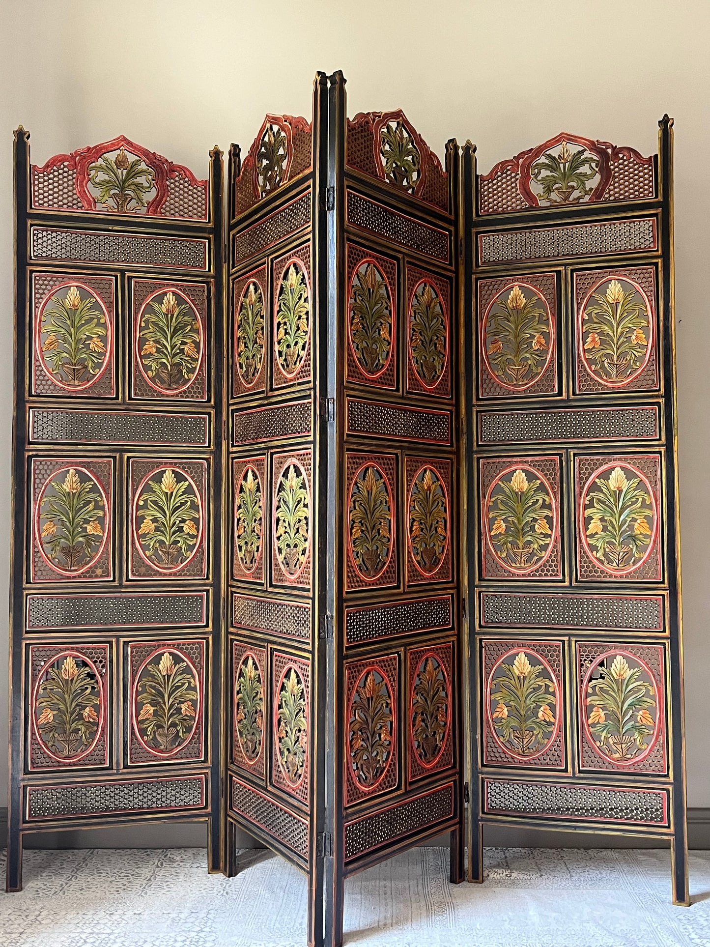 Colourful Fretwork Screen.