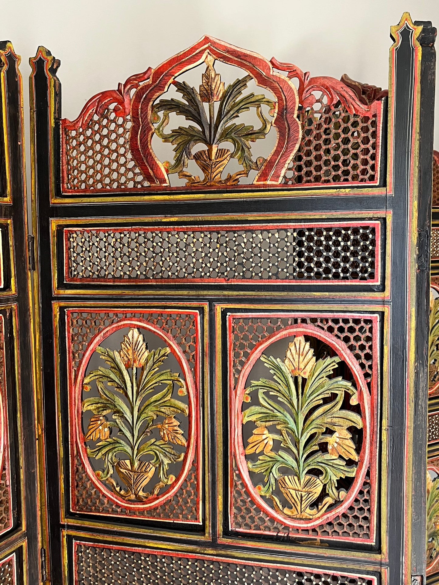 Colourful Fretwork Screen.