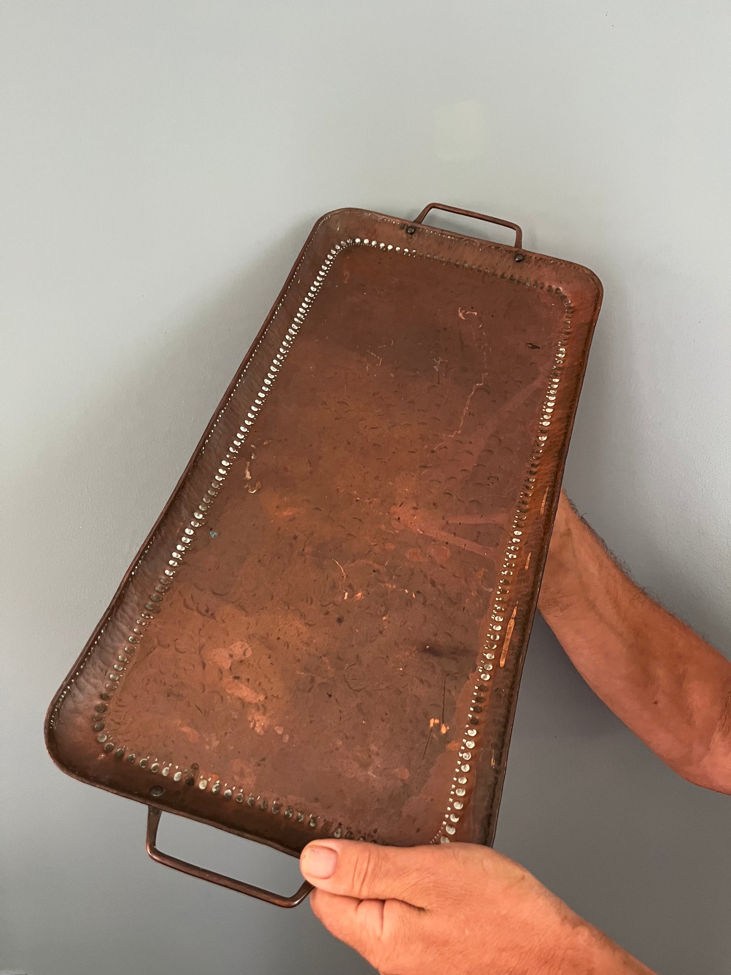 Arts and Crafts Newlyn Copper Tray.