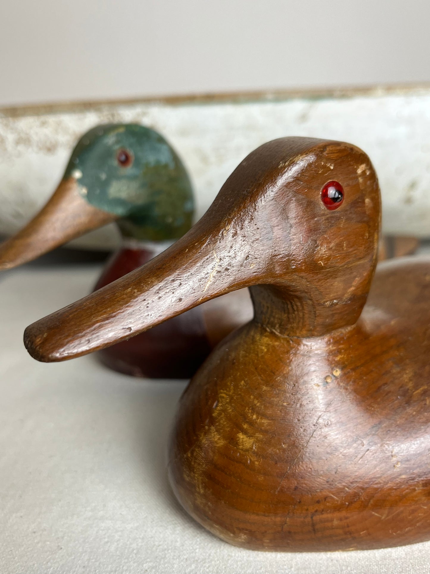 Pair of Hand Carved Ducks.