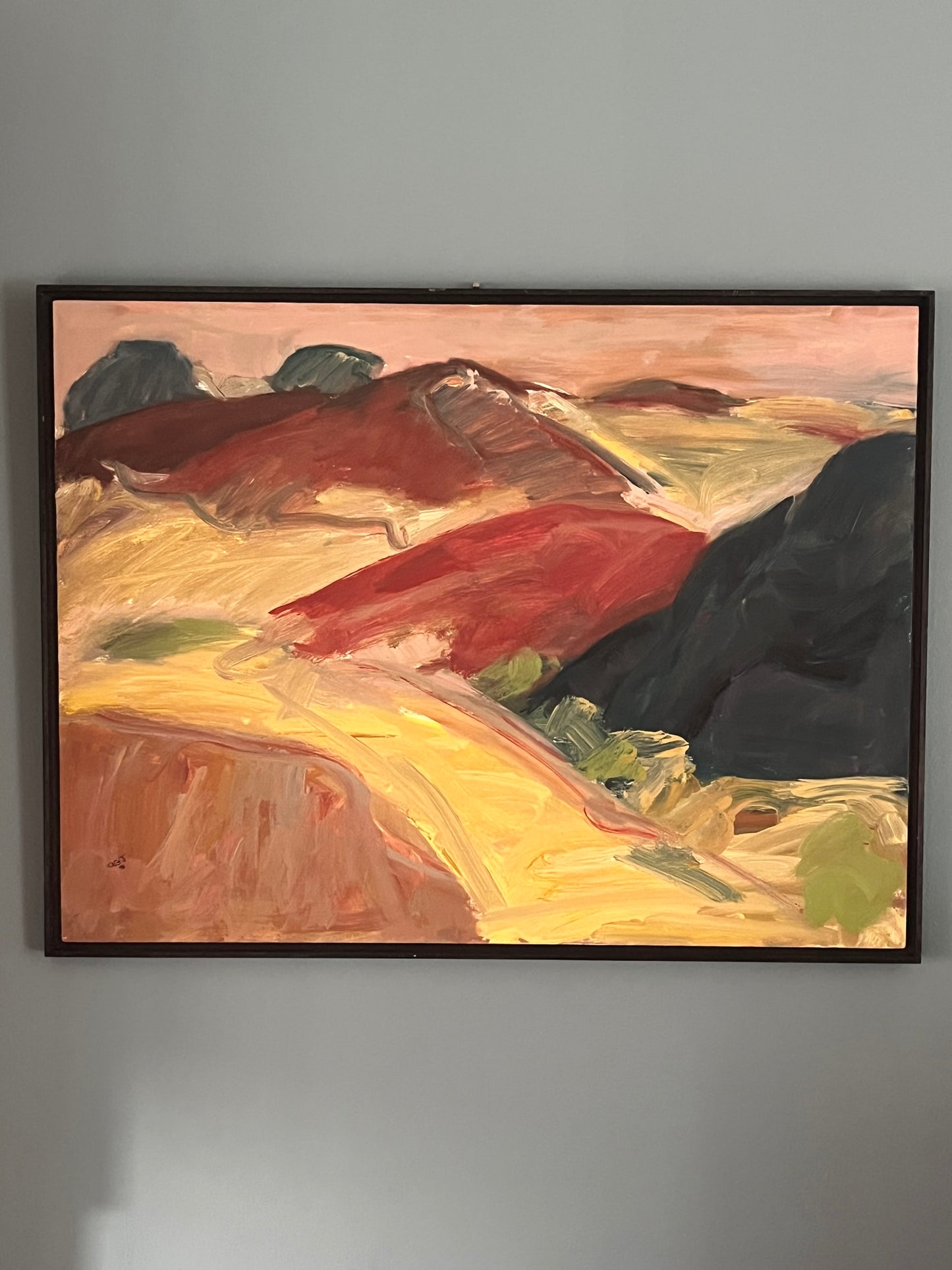 Abstract Oil On Board.