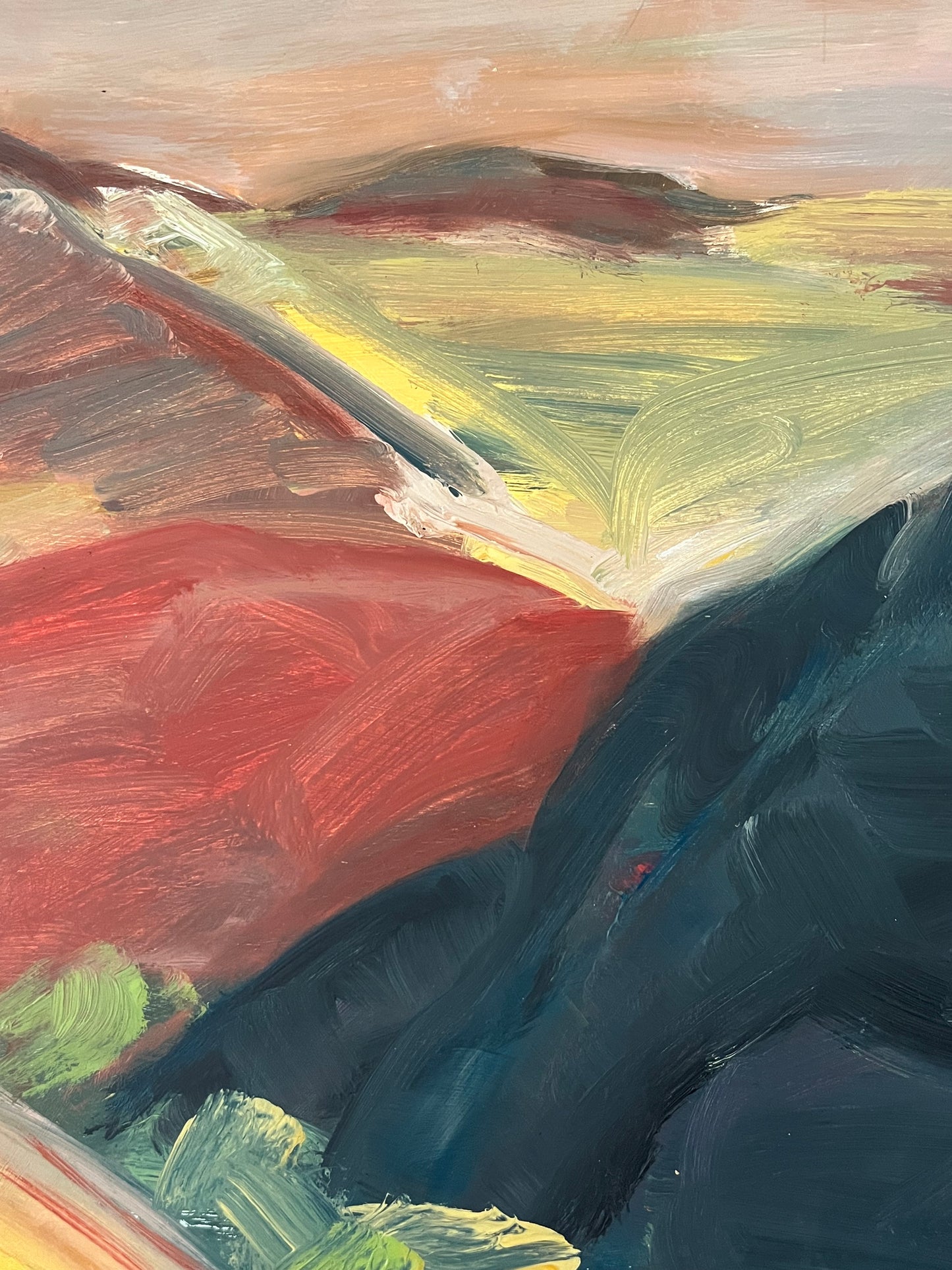Abstract Oil On Board.