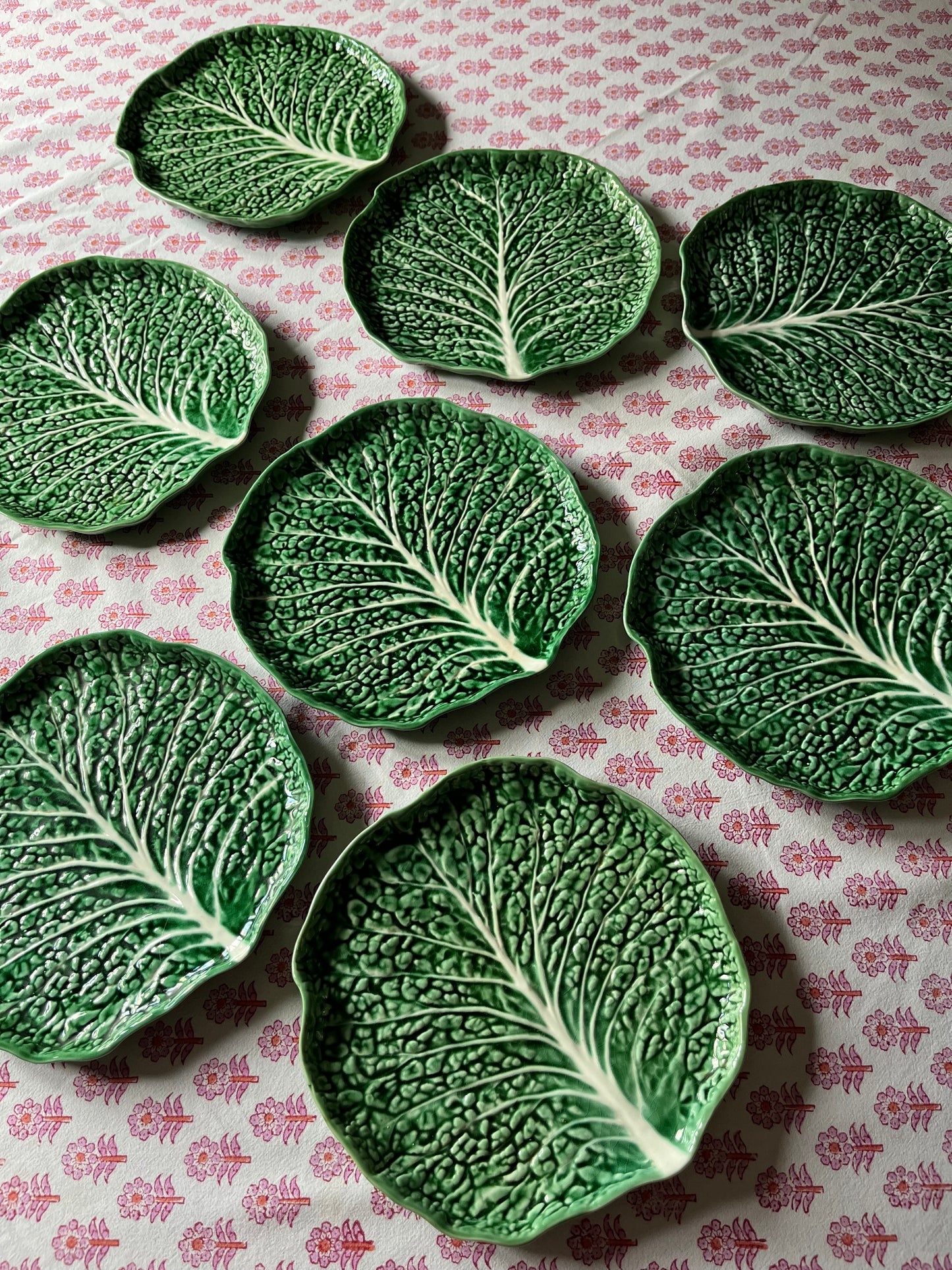 Set of Eight Cabbage Plates.
