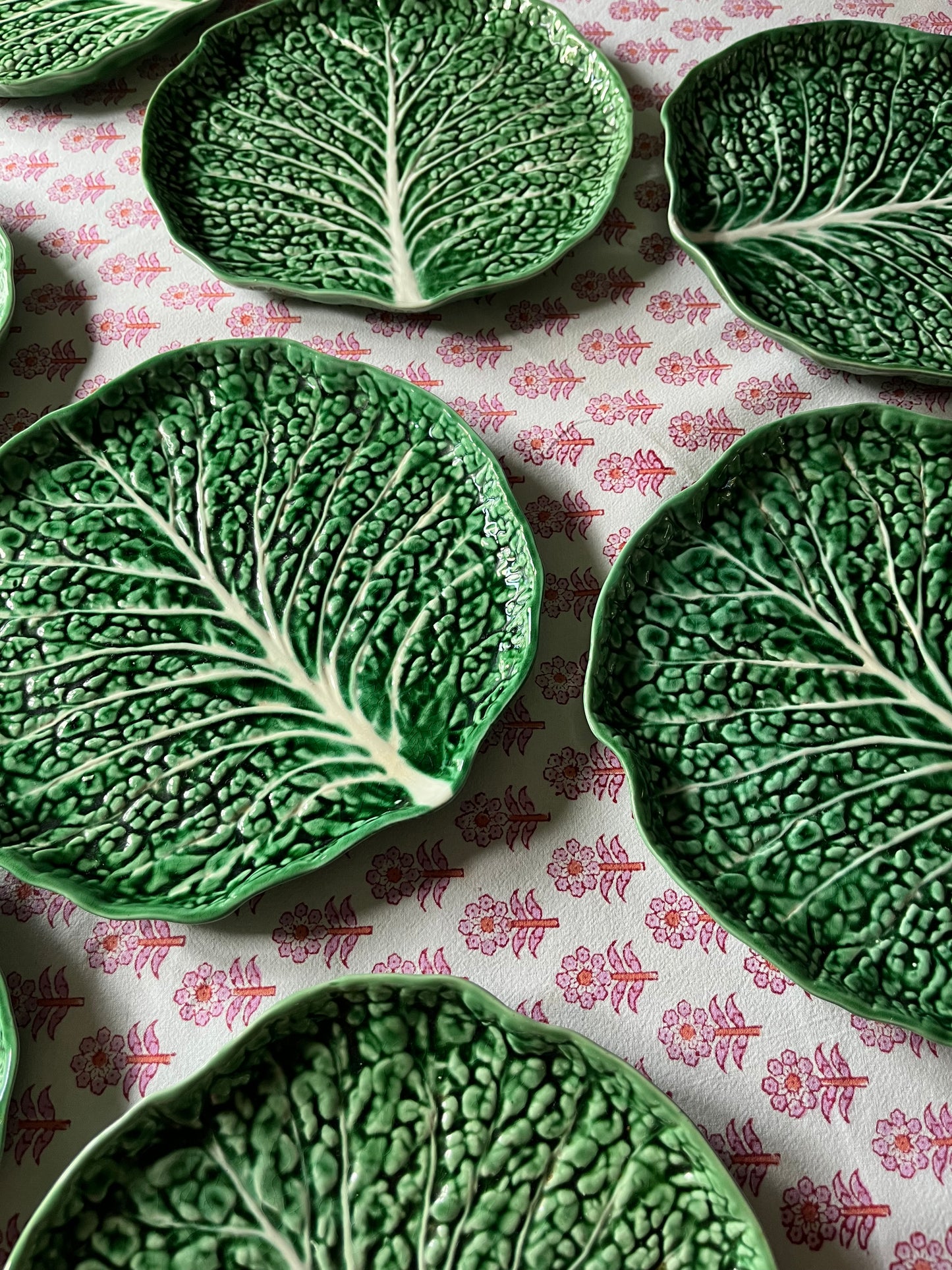 Set of Eight Cabbage Plates.