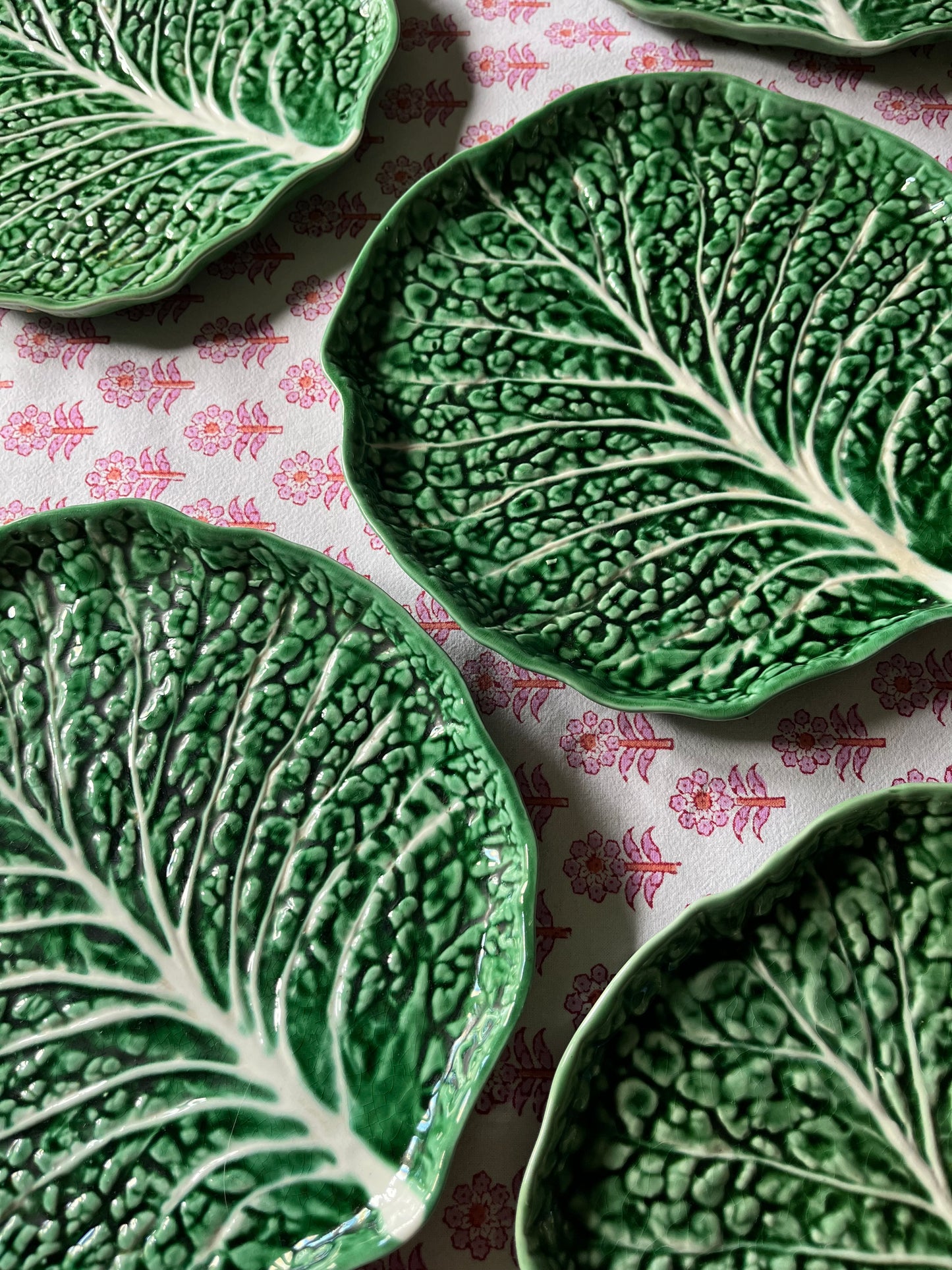 Set of Eight Cabbage Plates.