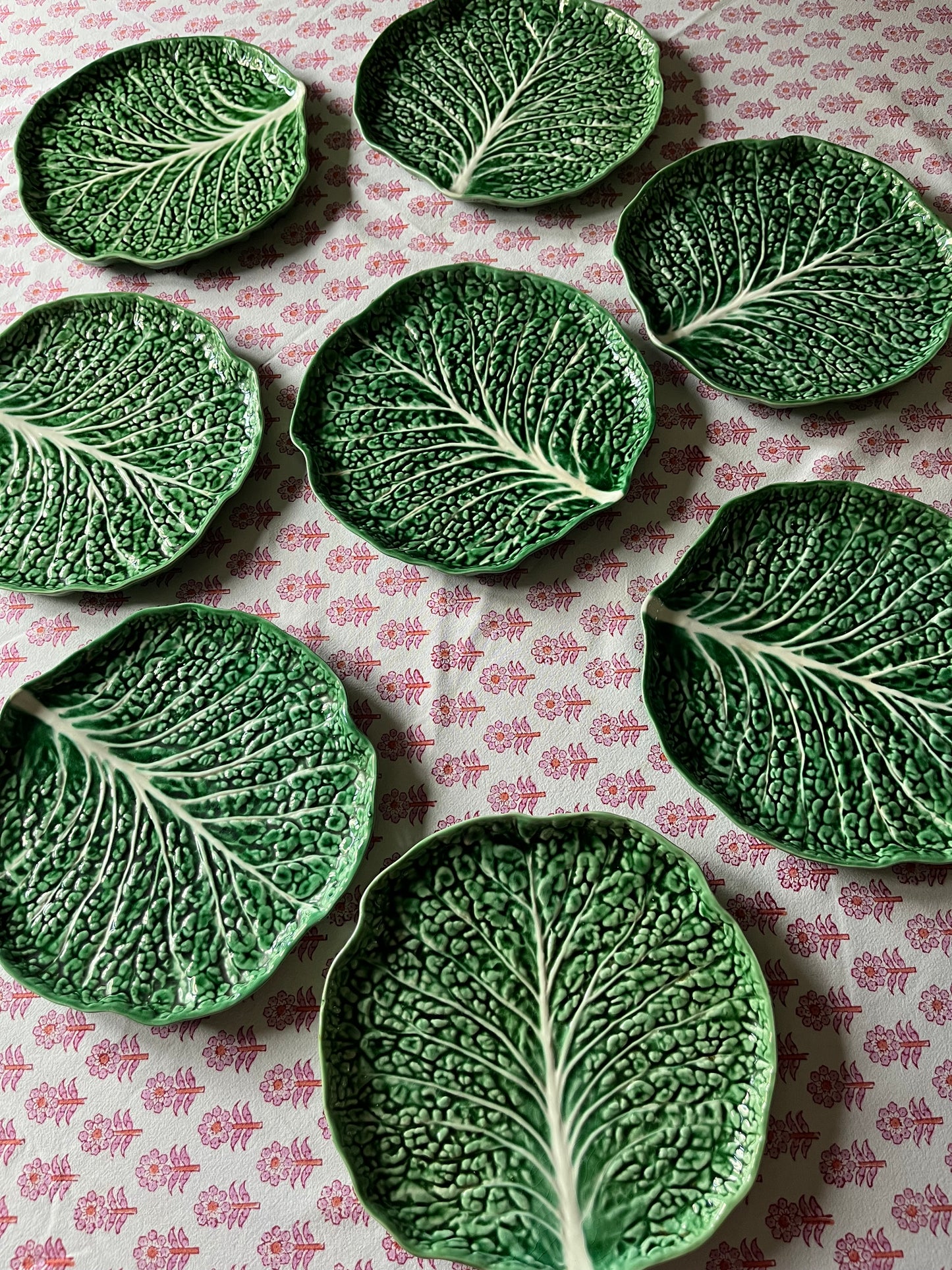 Set of Eight Cabbage Plates.