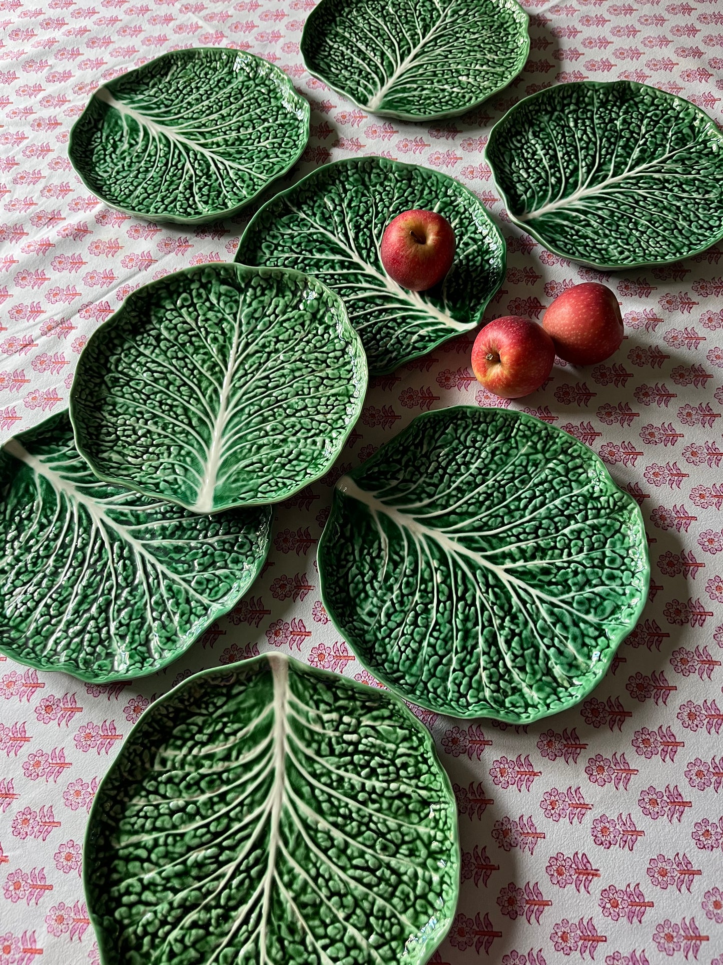 Set of Eight Cabbage Plates.