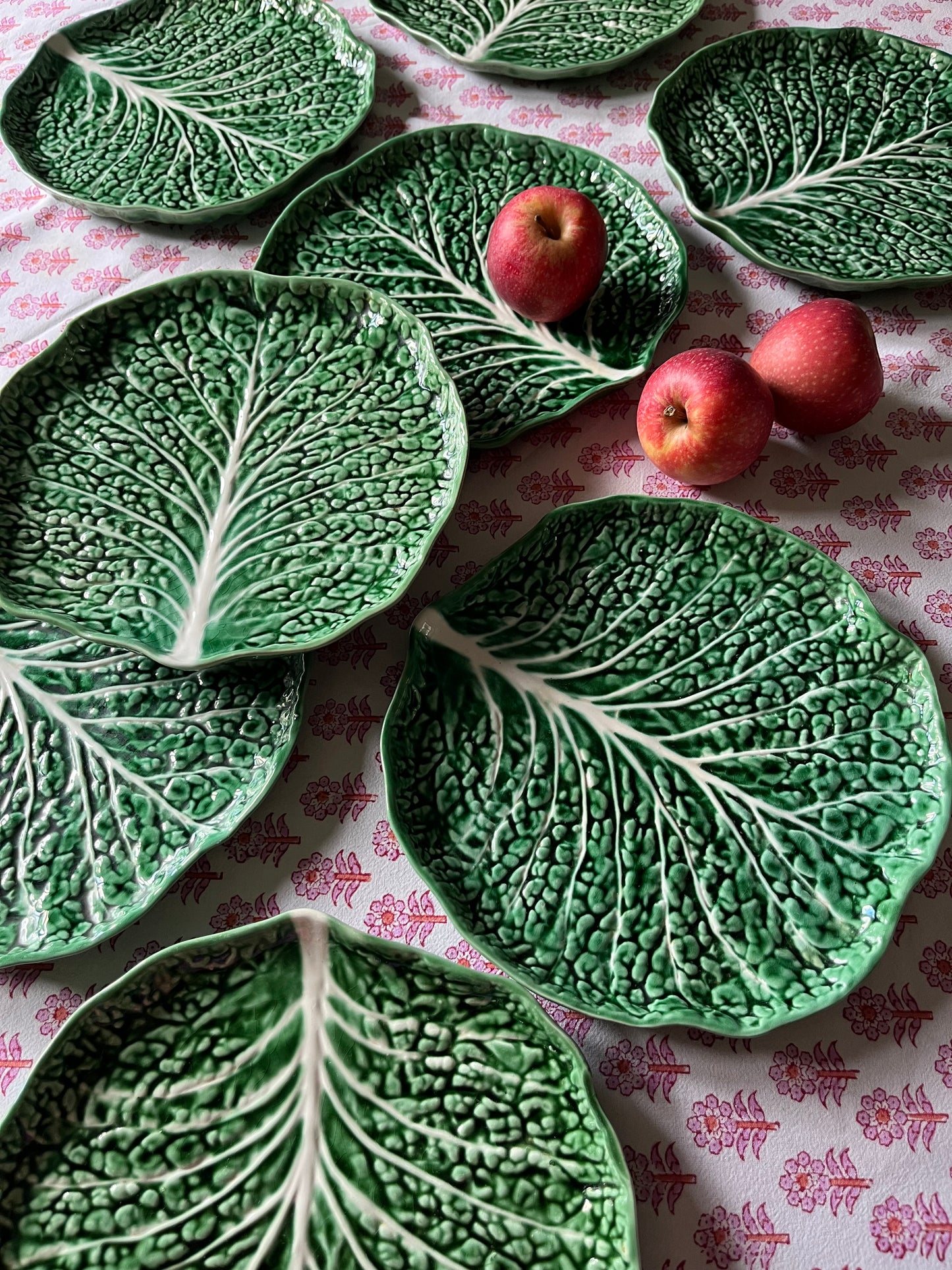 Set of Eight Cabbage Plates.