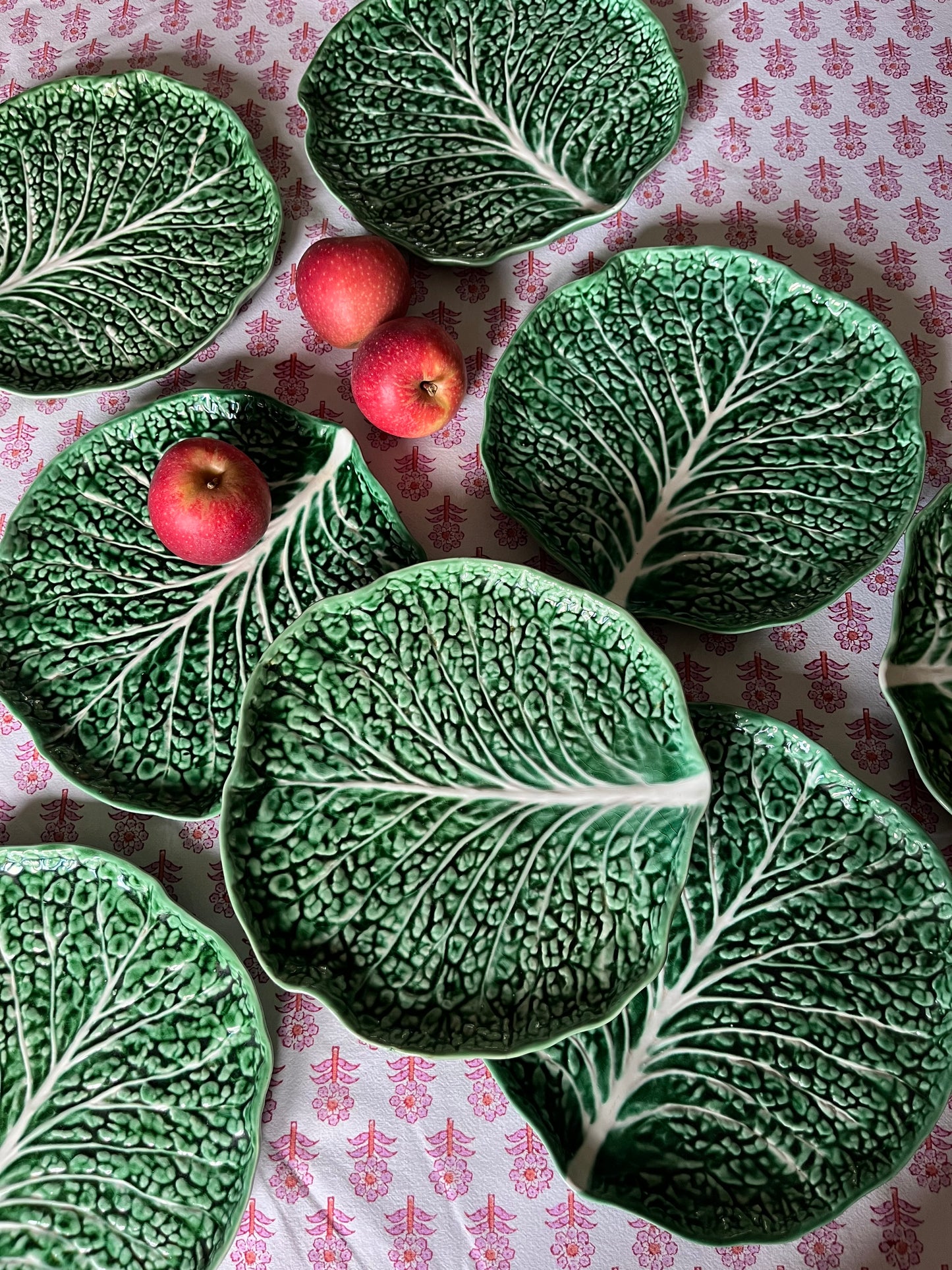 Set of Eight Cabbage Plates.