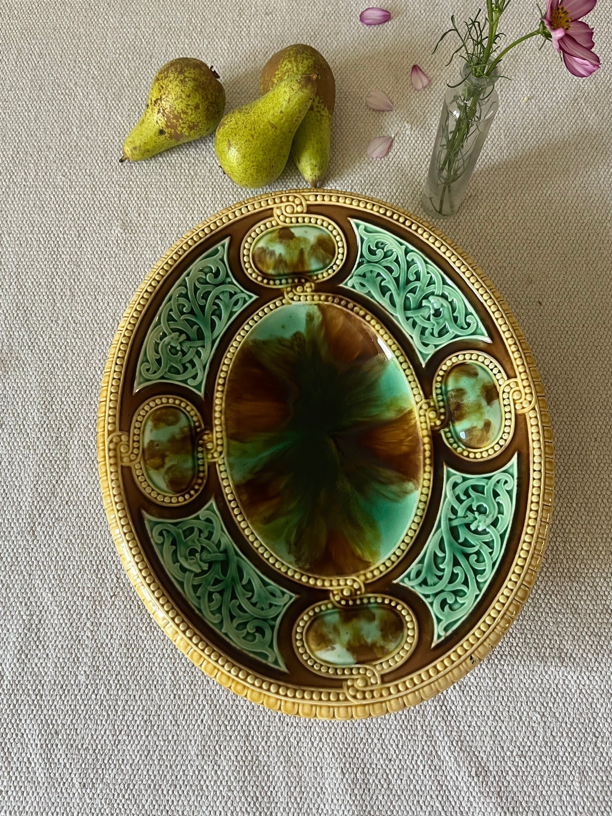 Majolica Footed Dish.