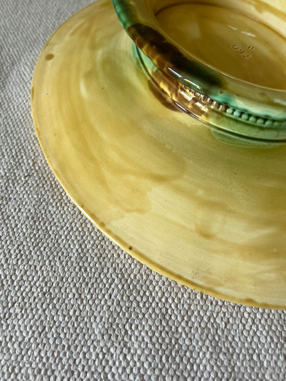 Majolica Footed Dish.