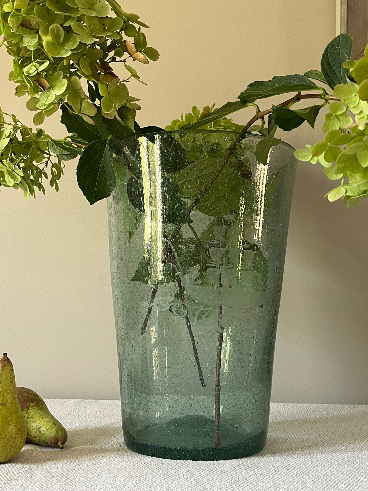 Large Bubble Glass Vase.
