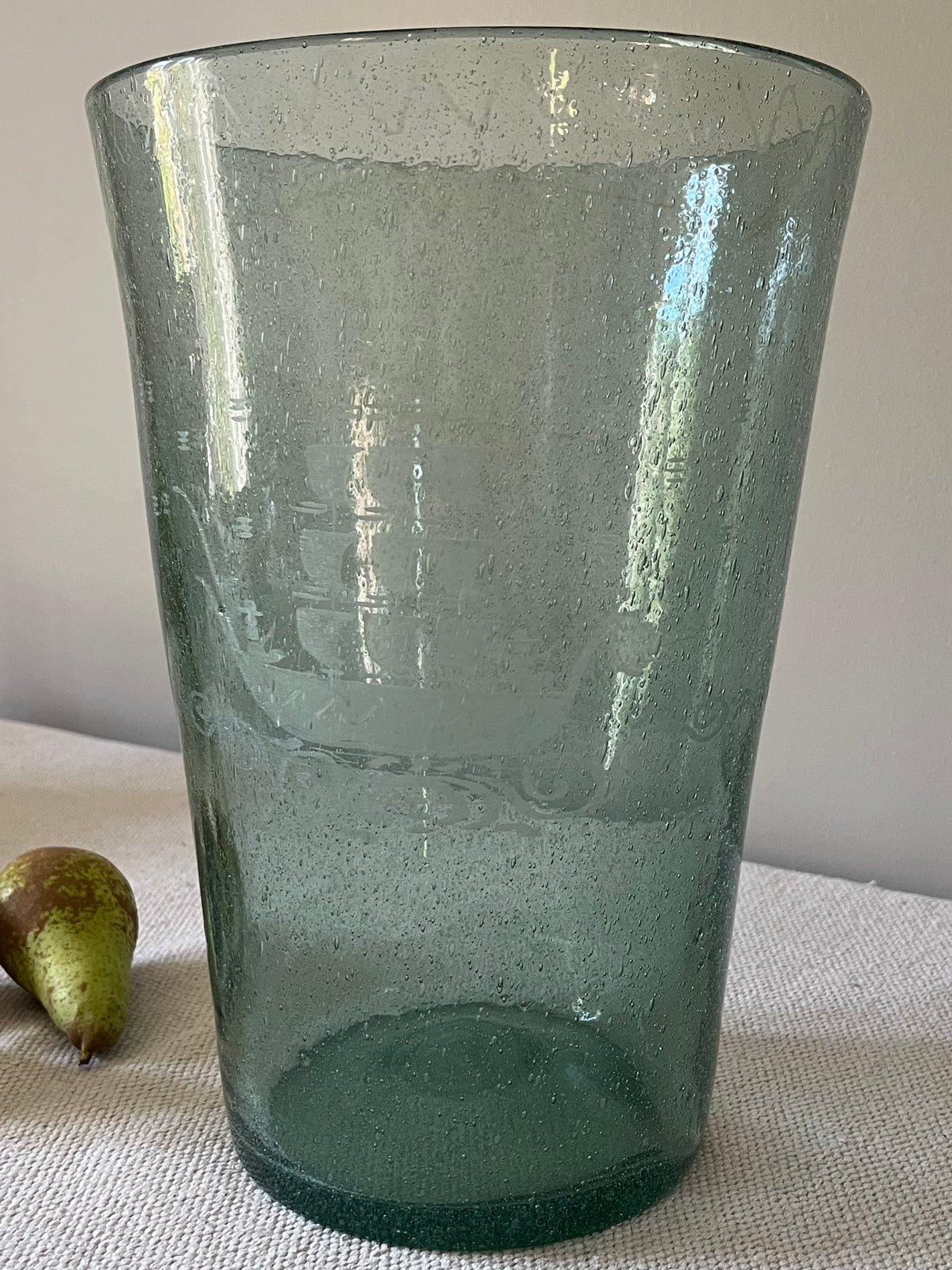 Large Bubble Glass Vase.