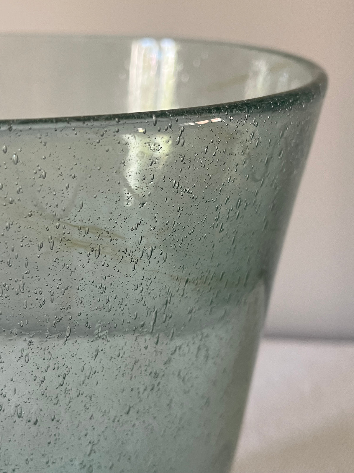 Large Bubble Glass Vase.