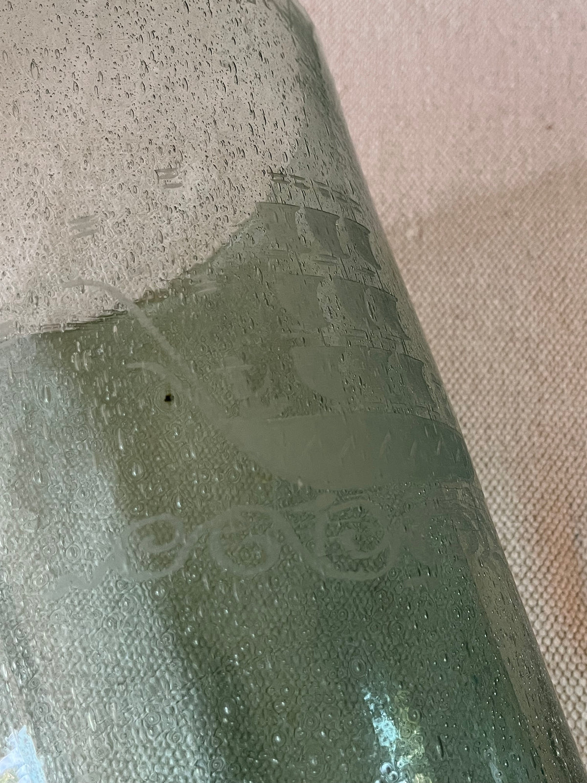 Large Bubble Glass Vase.
