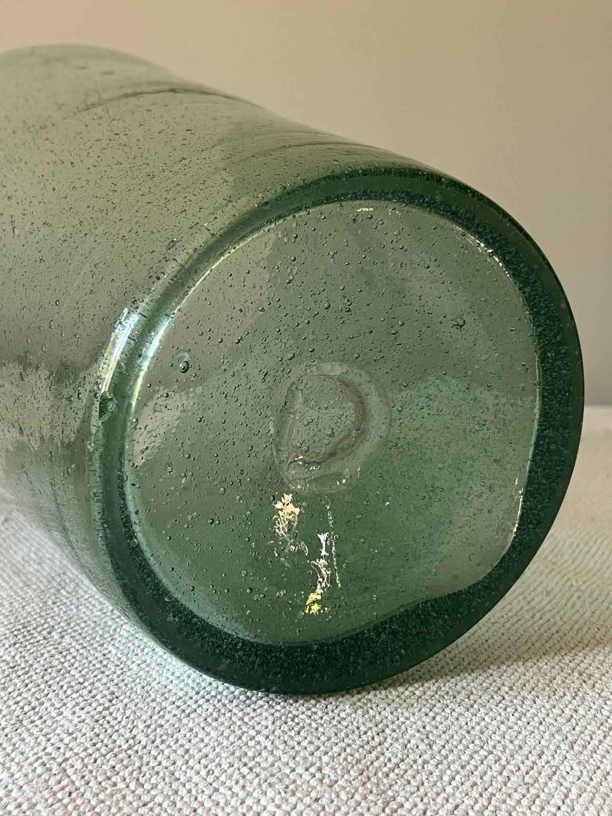 Large Bubble Glass Vase.