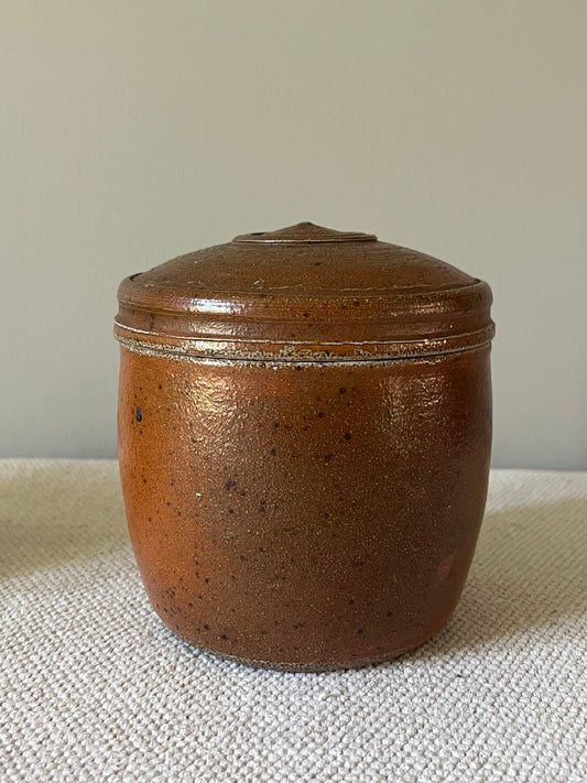 Salt Glazed Storage Jar.