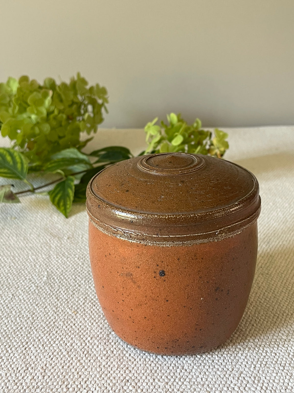Salt Glazed Storage Jar.