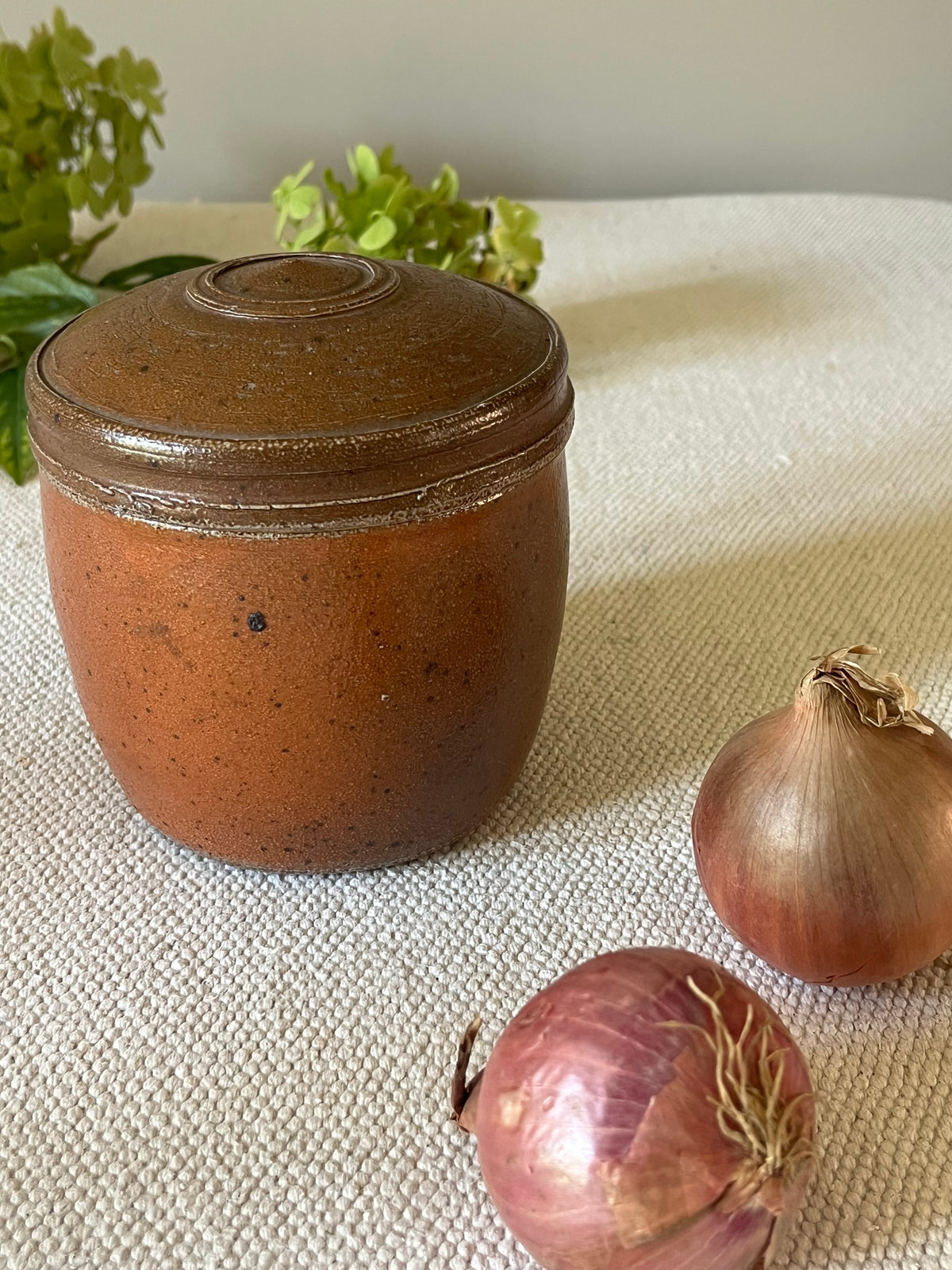 Salt Glazed Storage Jar.