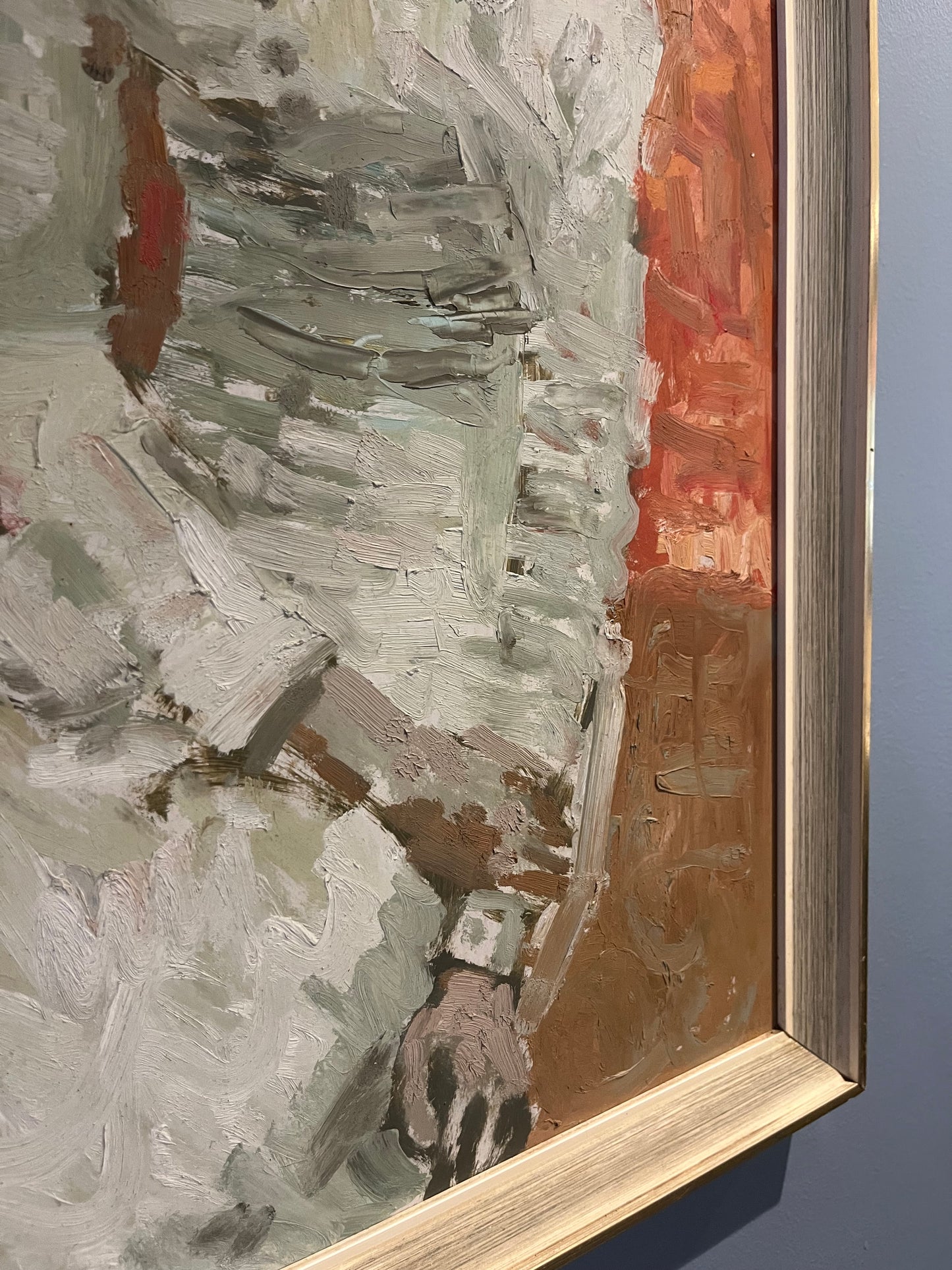 Seated Woman Oil on Board.
