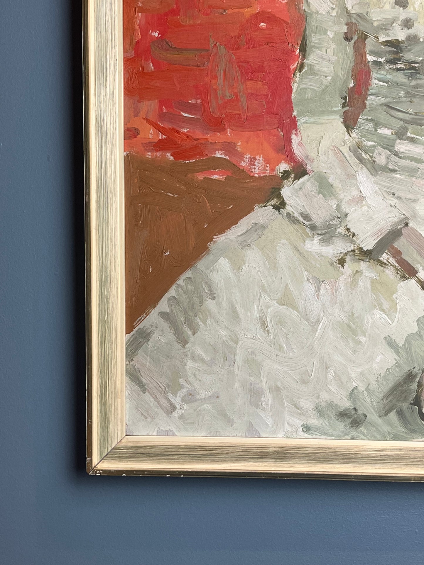 Seated Woman Oil on Board.