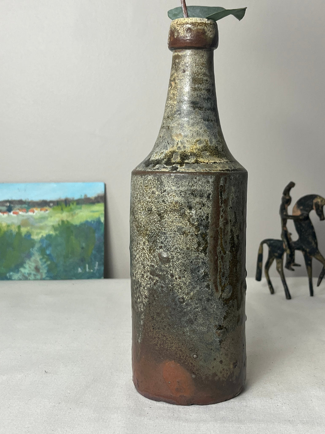 Rustic Stoneware Bottle.