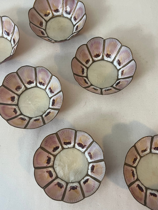 Set of Six Capiz Shell Dishes.