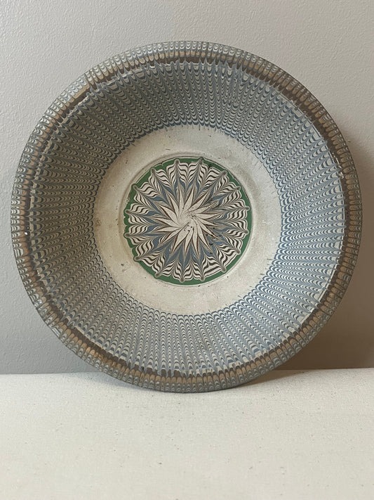 Slipware Footed Bowl.