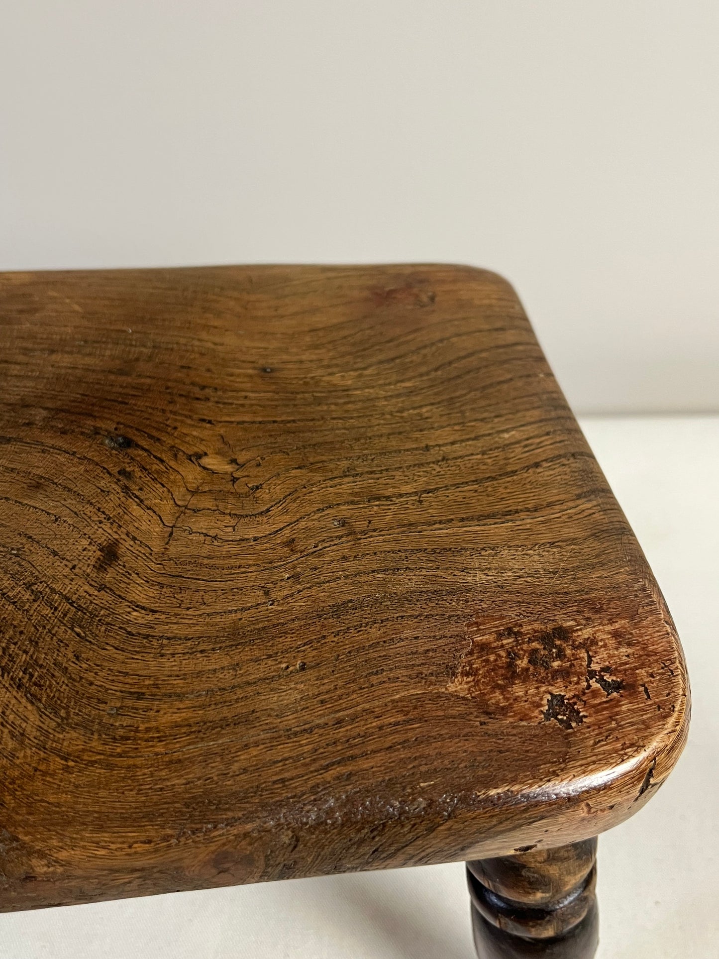 Elm Hearth Stool.