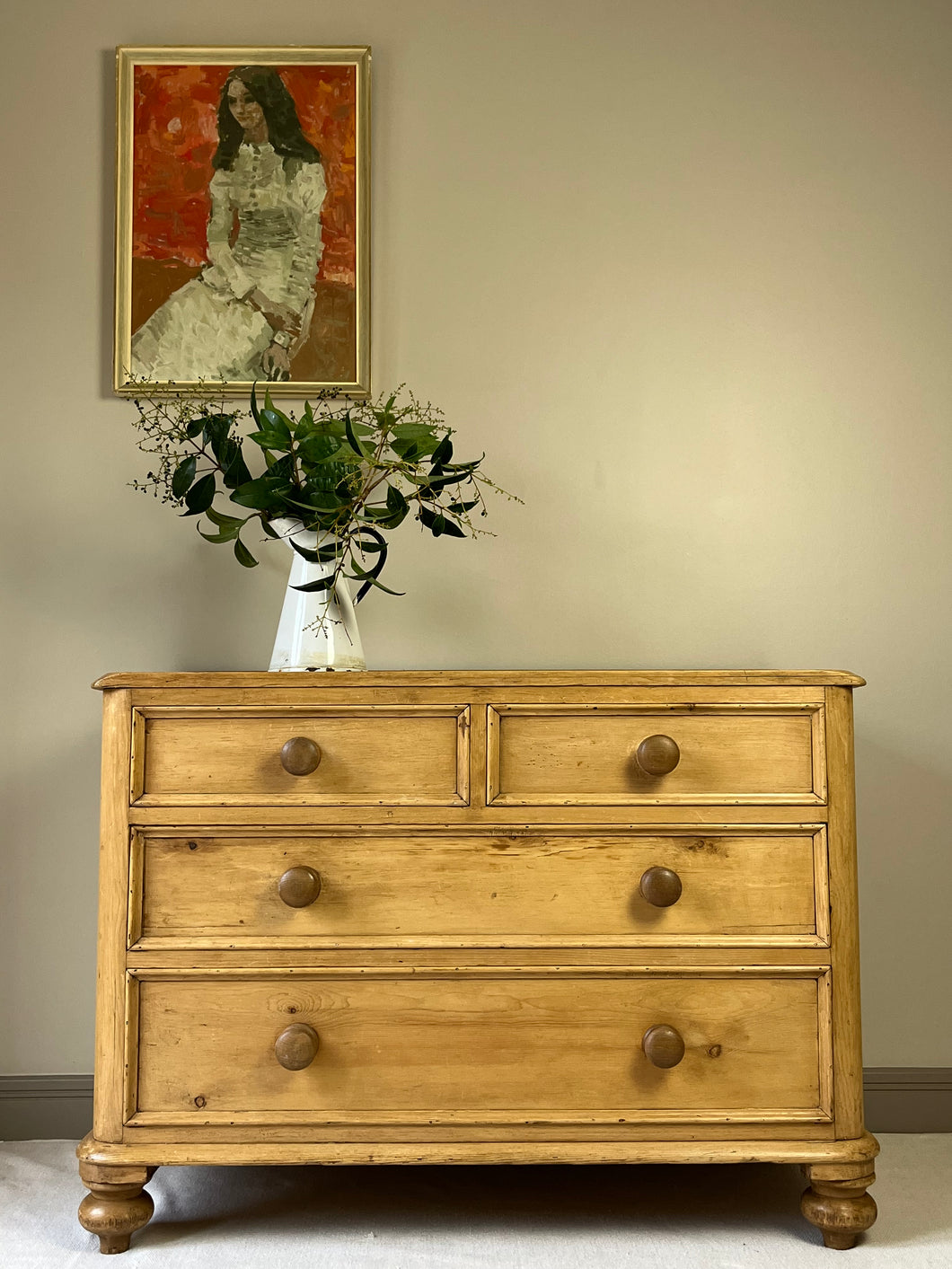 Country Pine Chest of Drawers.