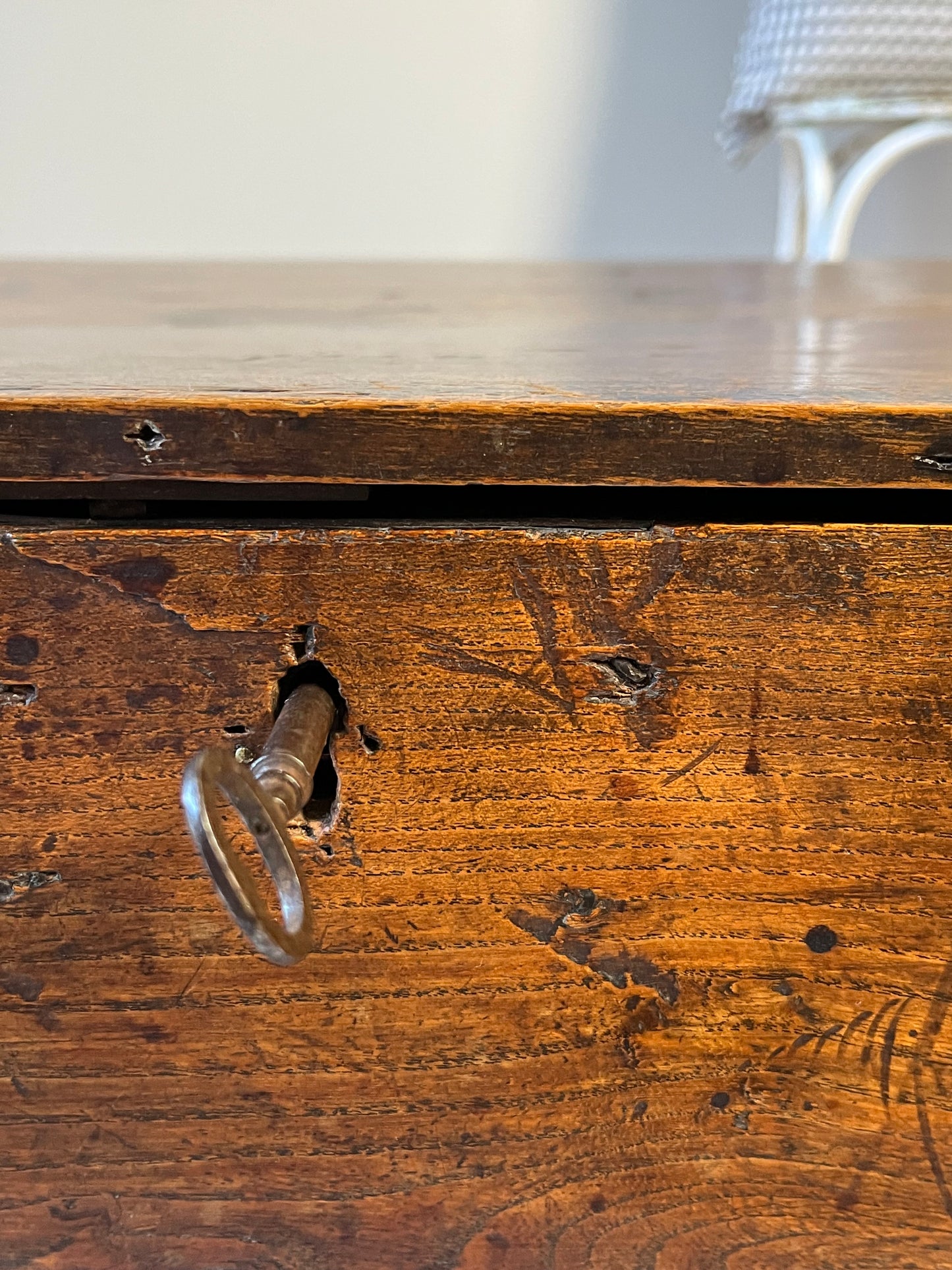 Georgian Elm Coffer.