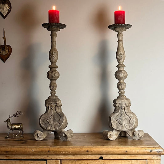 19th Century Pricket Candle Sticks.