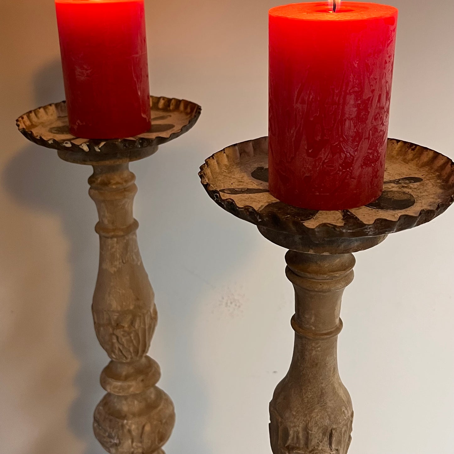 19th Century Pricket Candle Sticks.