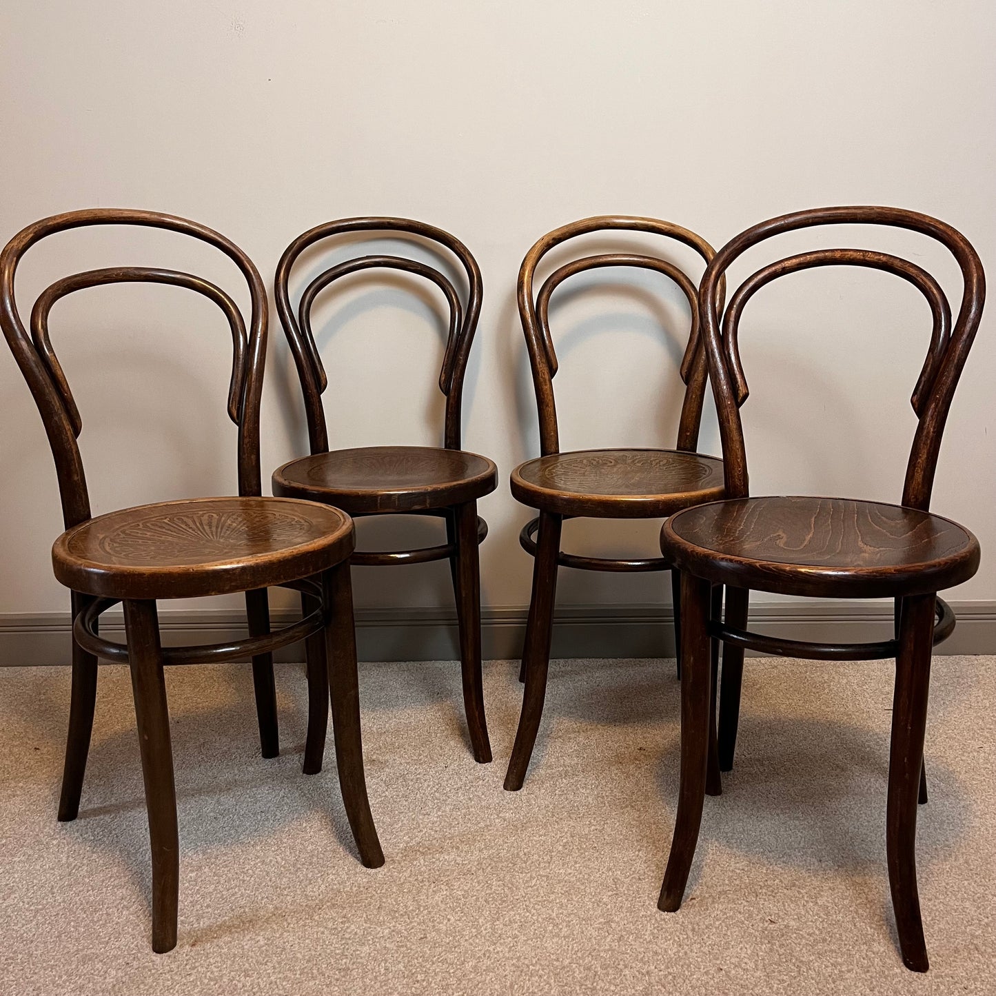 Set of Four Bentwood Chairs.
