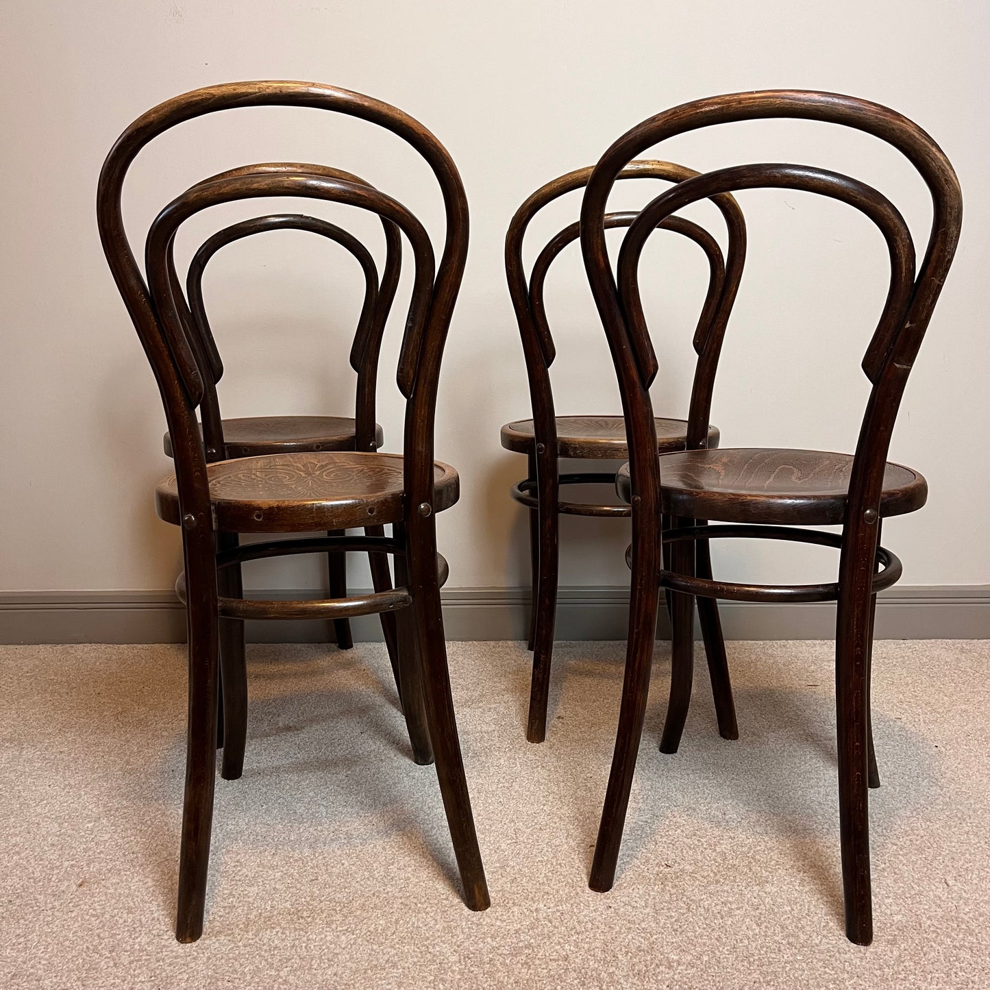 Set of Four Bentwood Chairs.