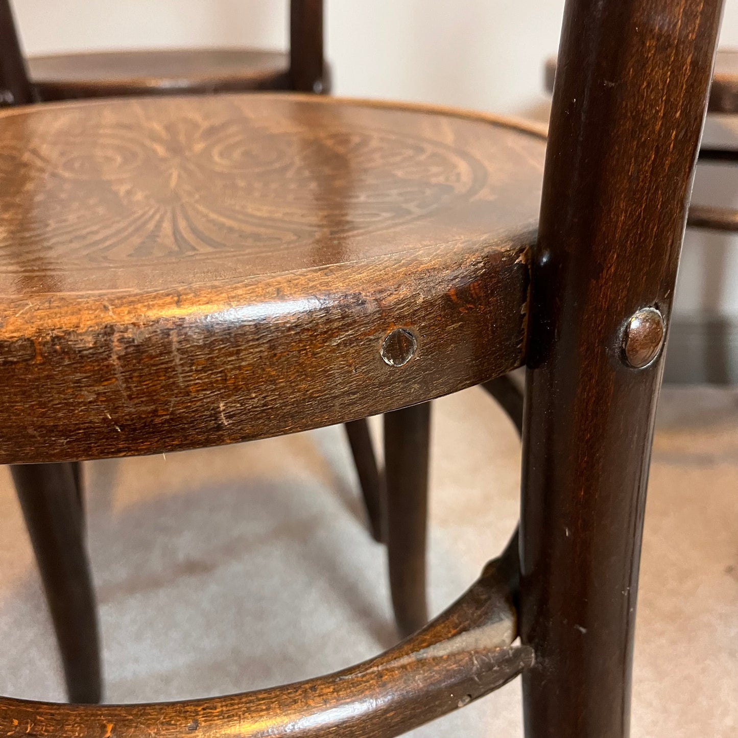 Set of Four Bentwood Chairs.
