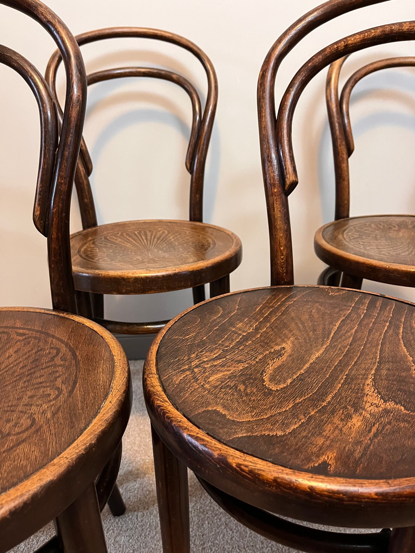 Set of Four Bentwood Chairs.