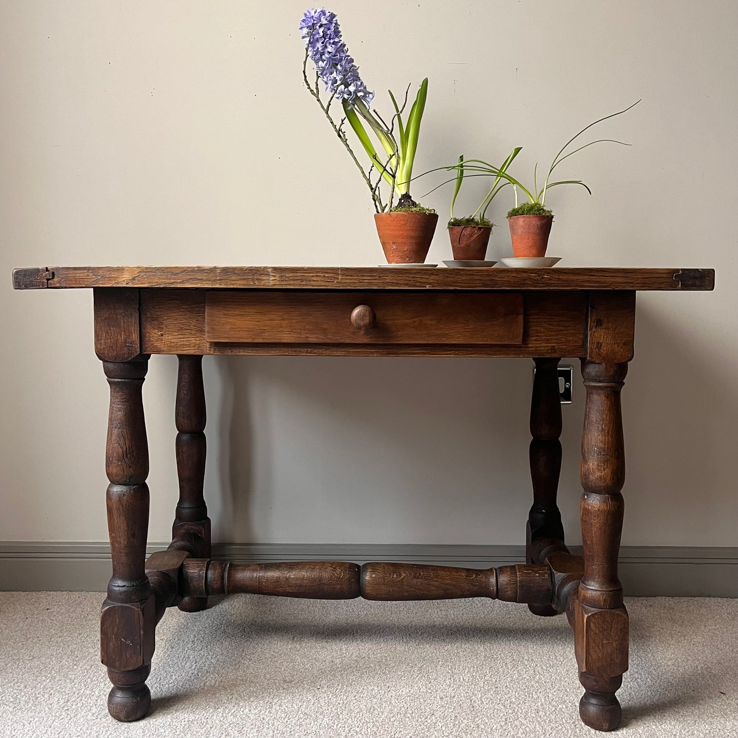 French Country Rustic Side Table.