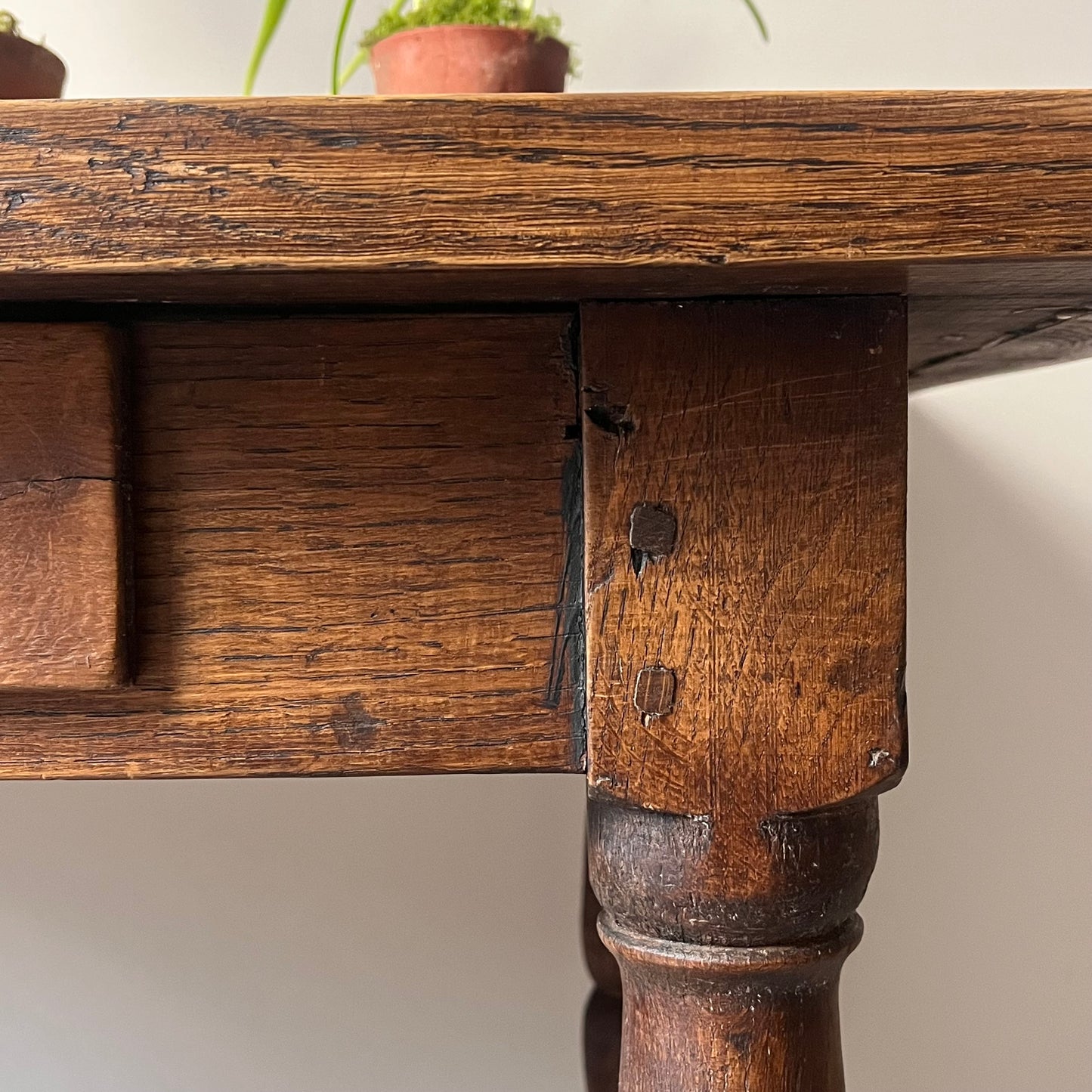 French Country Rustic Side Table.