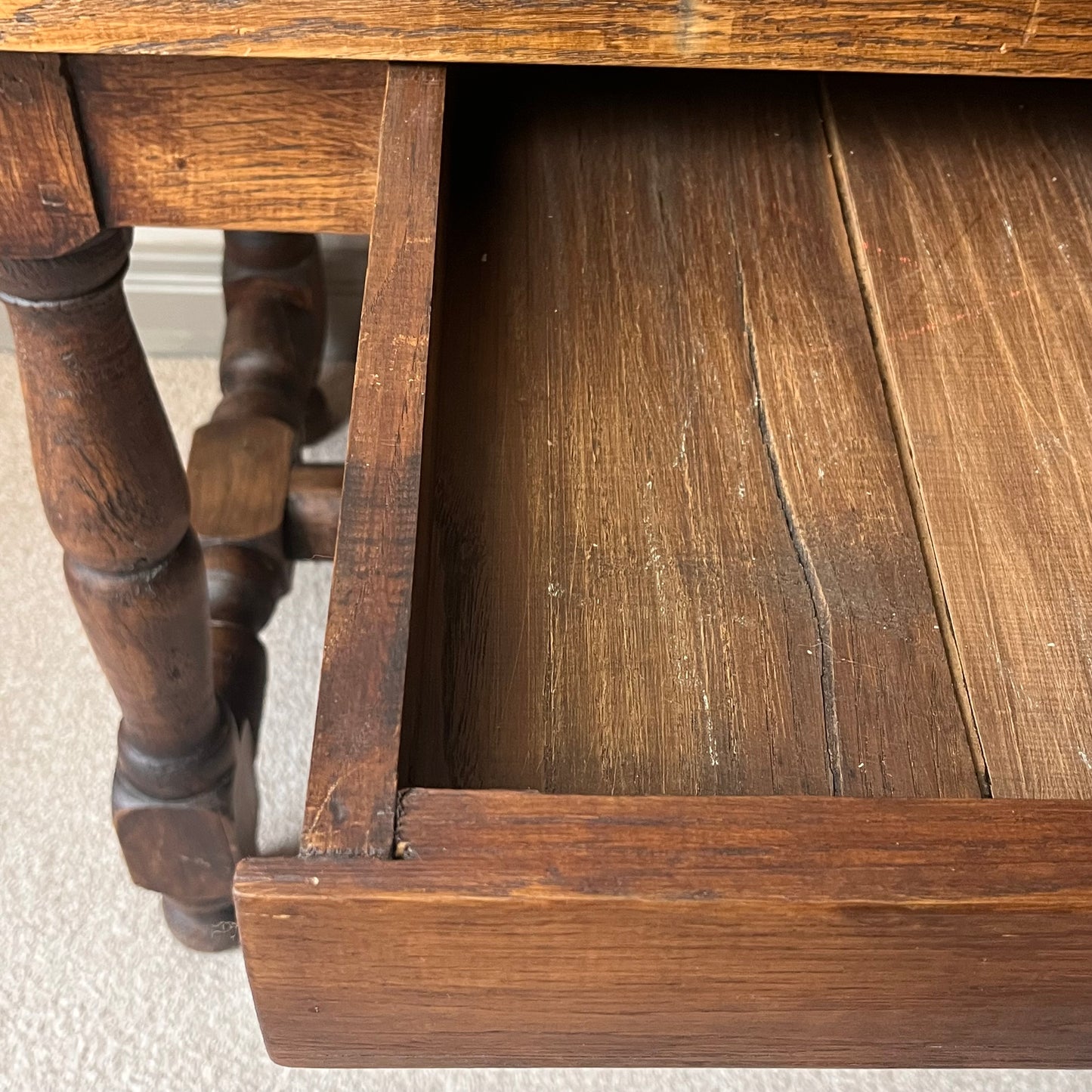 French Country Rustic Side Table.