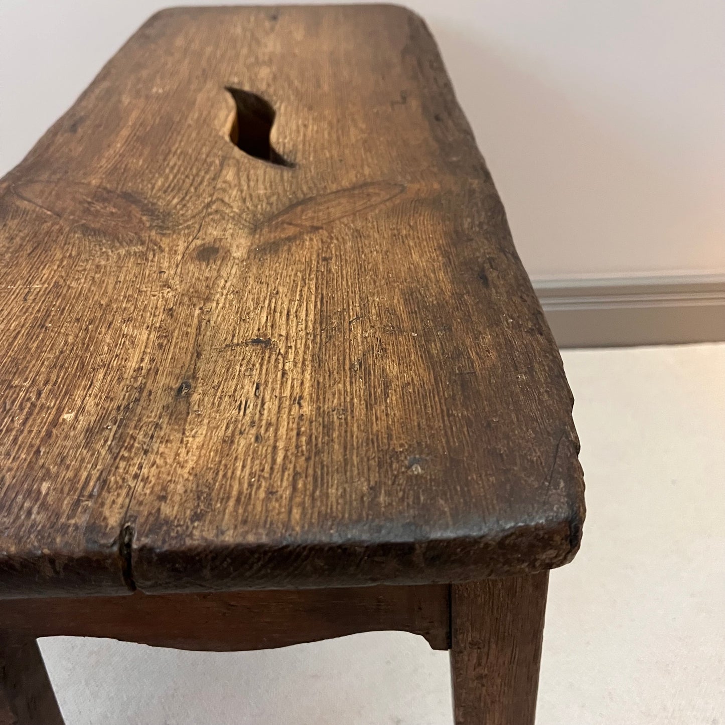 Primitive Oak and Pine Stool.