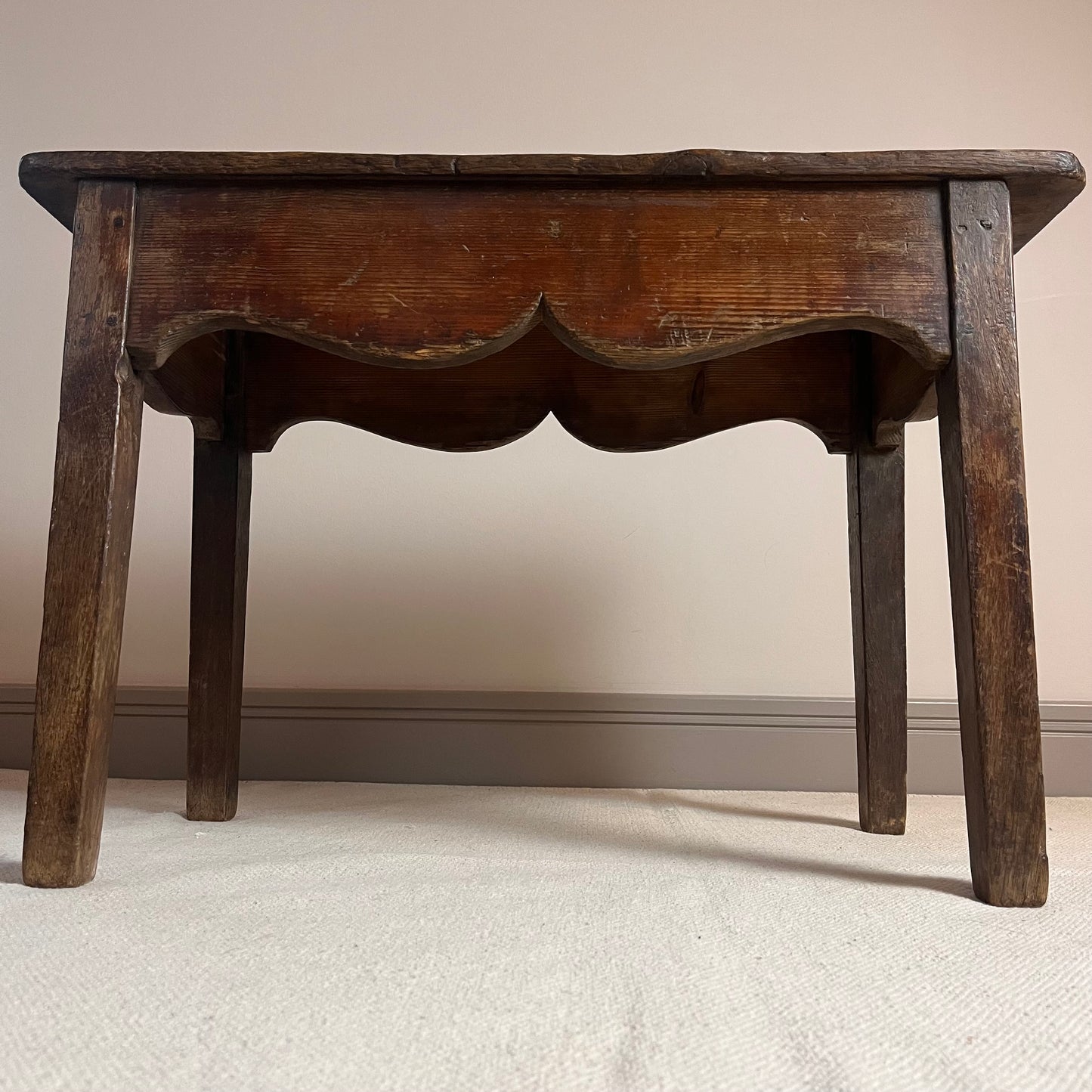 Primitive Oak and Pine Stool.