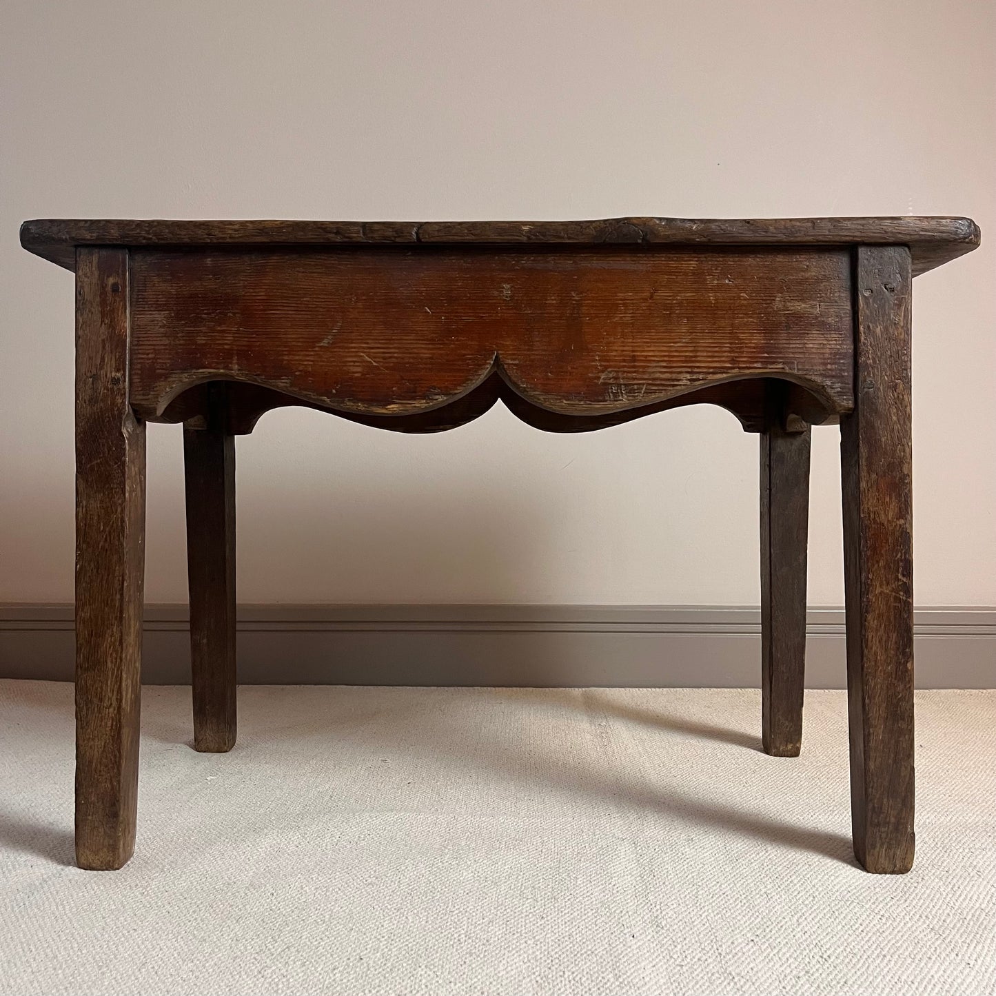 Primitive Oak and Pine Stool.