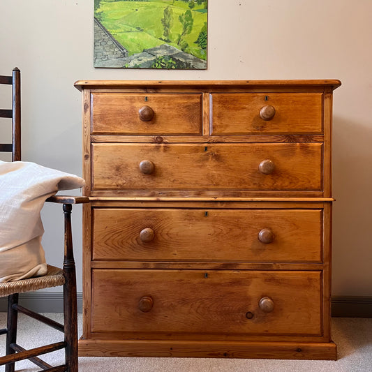 Pine Chest Of Drawers.