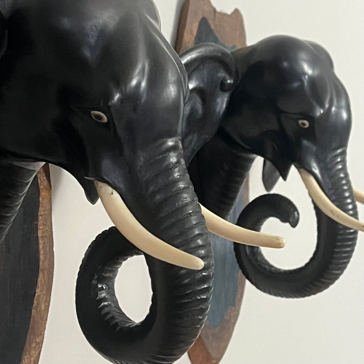 Pair Of Ebony Elephants.